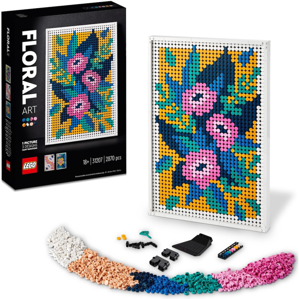 LEGO® Konstruktionsspielsteine »Blumenkunst (31207), LEGO® ART«, (2870 St.)