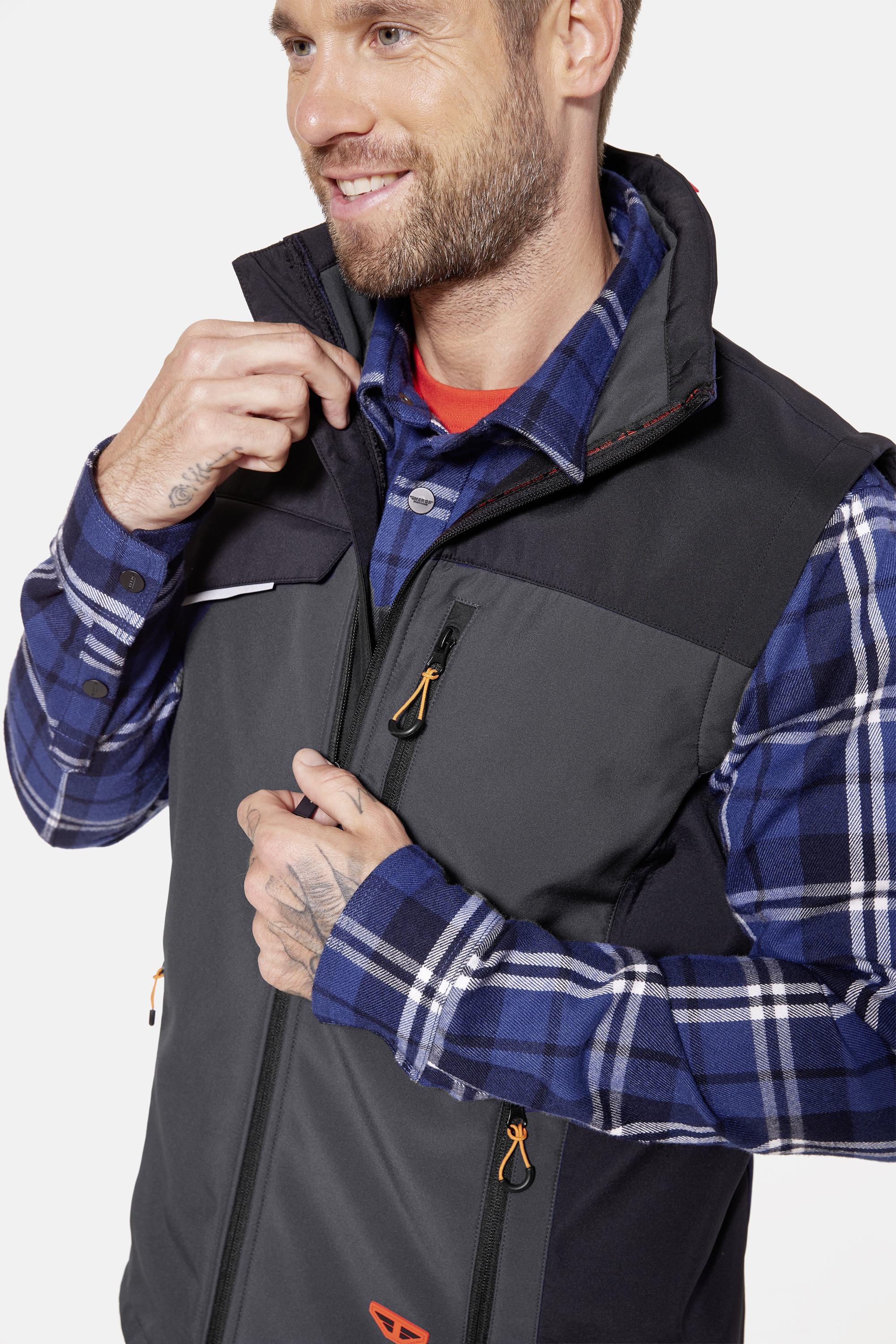 HERO by John Medoox Arbeitsweste »Workwear Arbeits-Cargoweste Softshell« Arbeits-Cargoweste Softshell Funktionsqualität für Herren