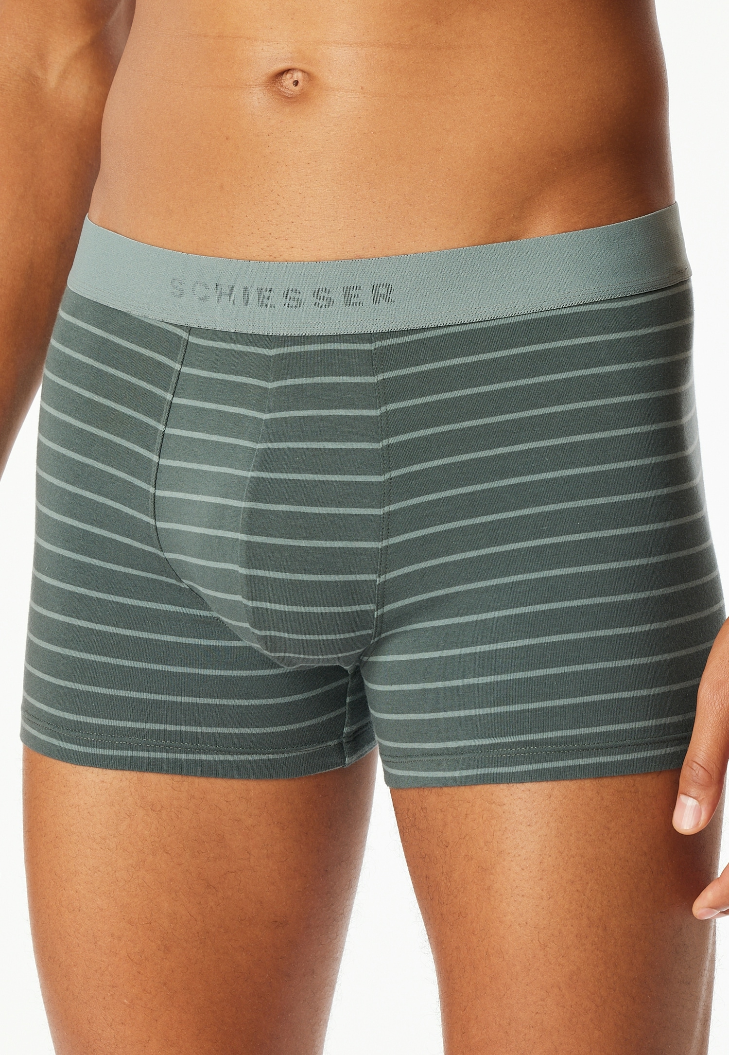 Schiesser Boxershorts »95/5 Multipacks« 3er Pack,  ohne Eingriff, softer Logo-Webgummibund