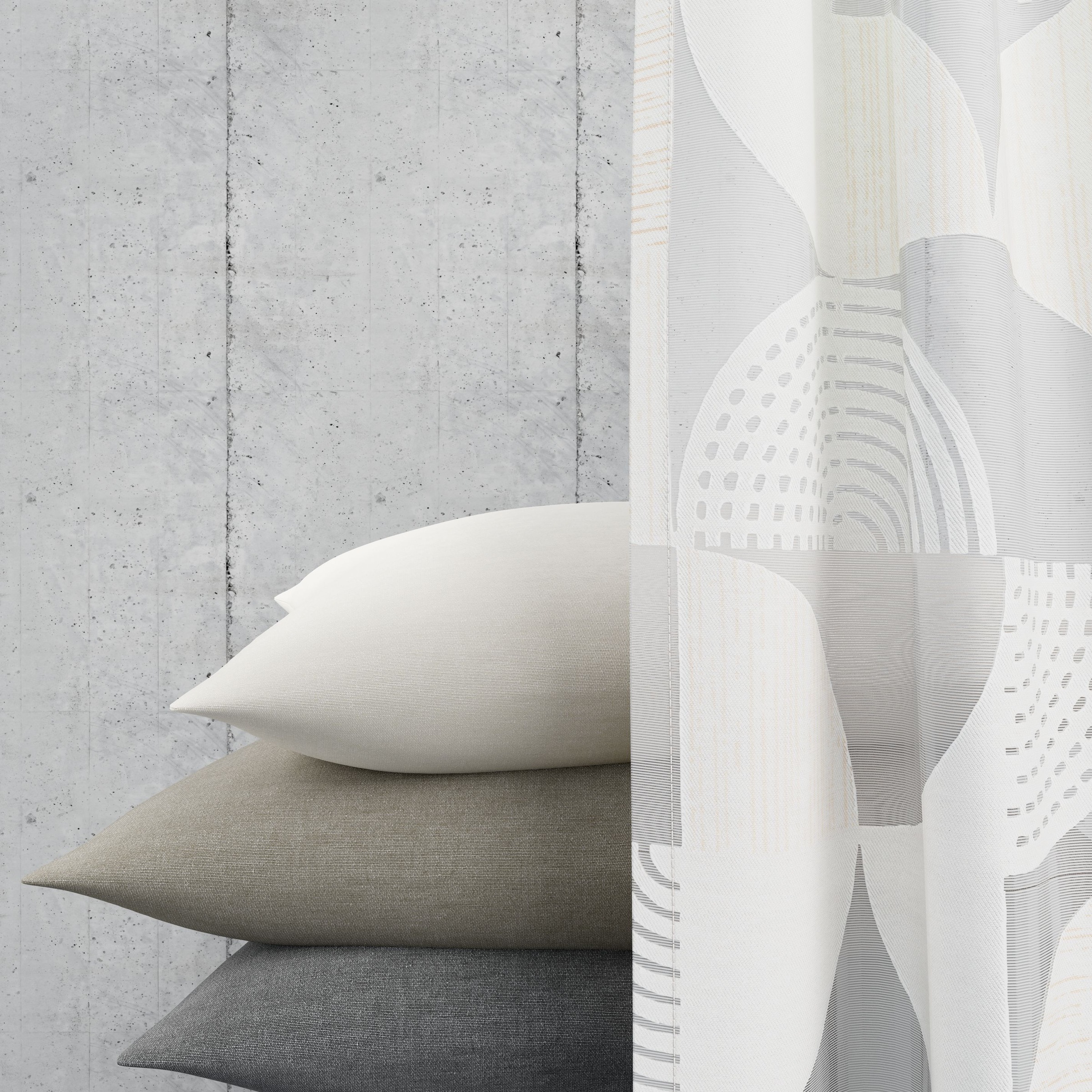 Neutex for you! Vorhang »CIRCLE« Multifunktionsband 1 Stk. tlg. Bedruckter Ausbrenner mit moderner Kreisgrafik