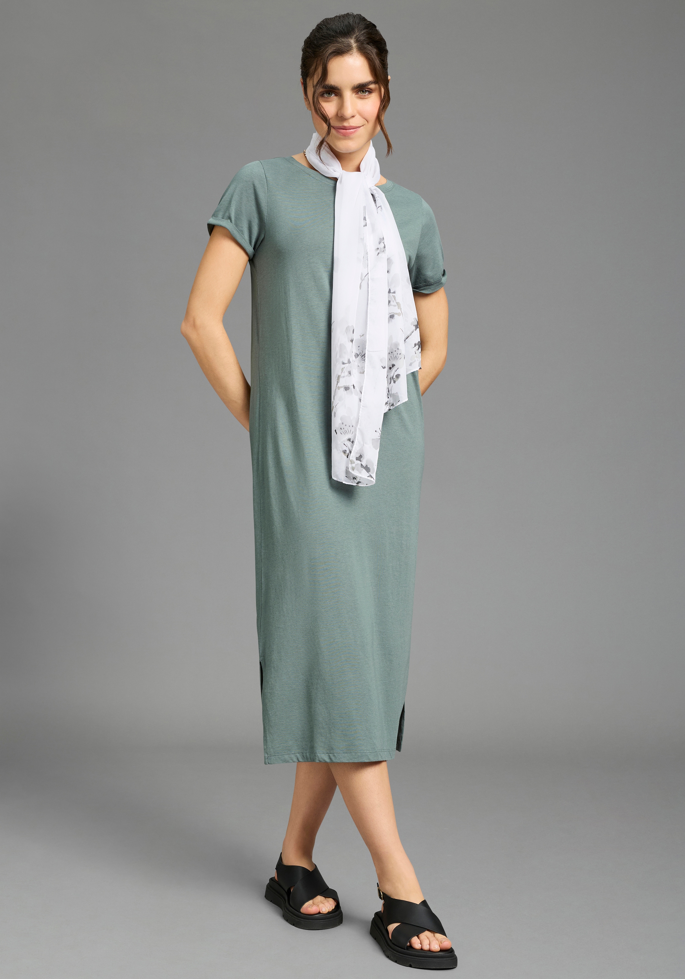 Flashlights Shirtkleid 2er-Pack,  aus Single Jersey, bequeme Passform, mit Seitenschlitzen, wadenlang