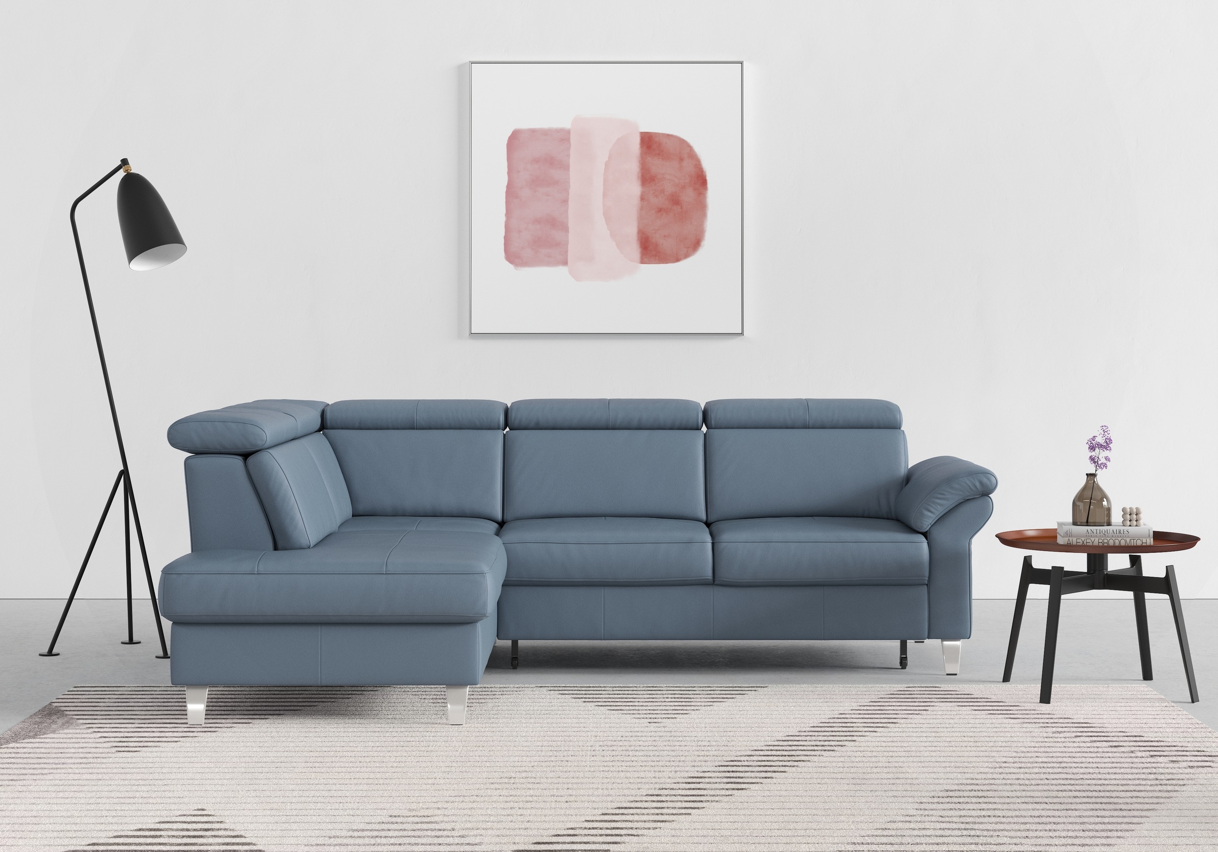 sit&more Ecksofa »Arngast L-Form« inklusive Kopfteilverstellung und Federke günstig online kaufen