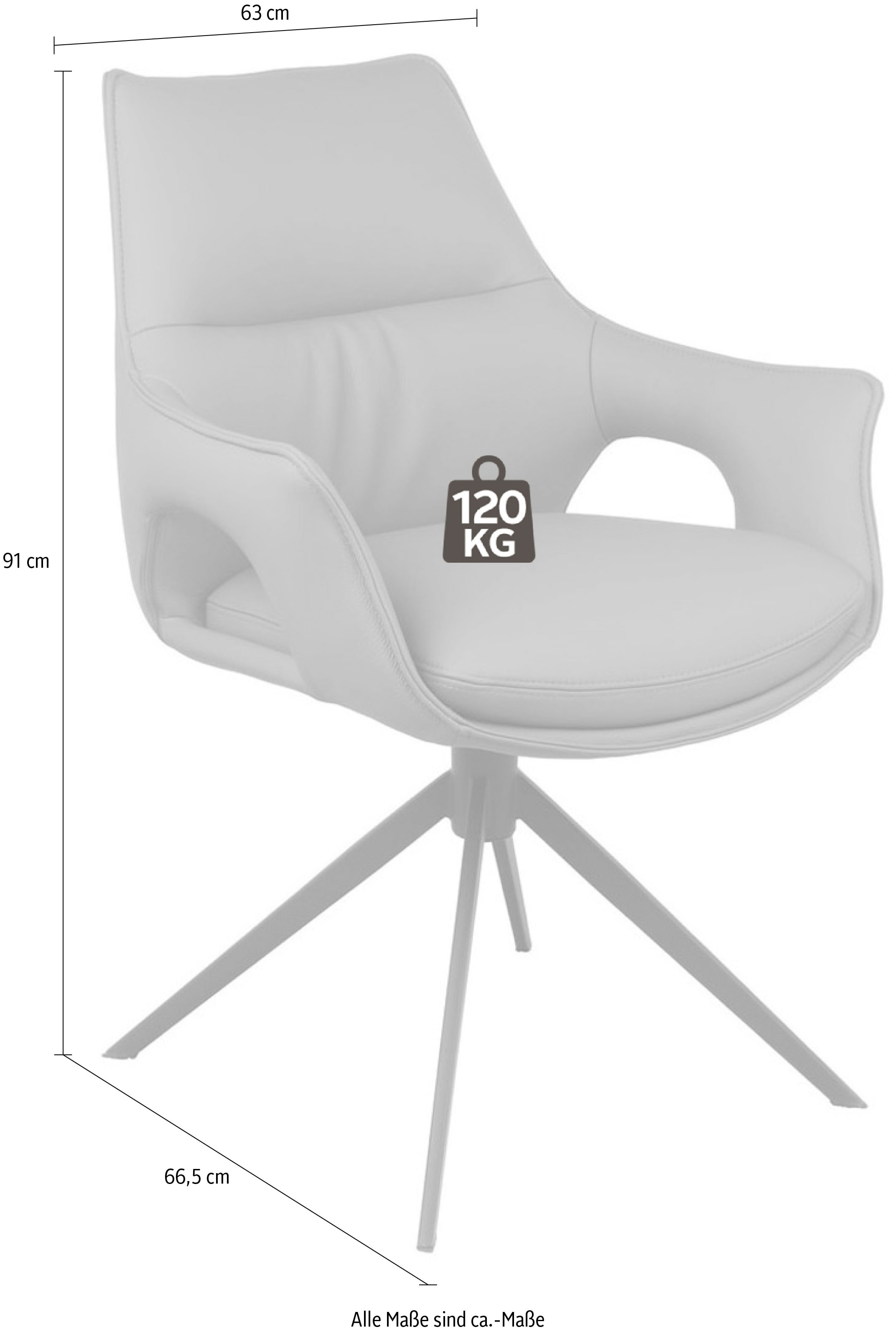 Home affaire Drehstuhl »Sienna« (Set) 2 Stk.2er Set