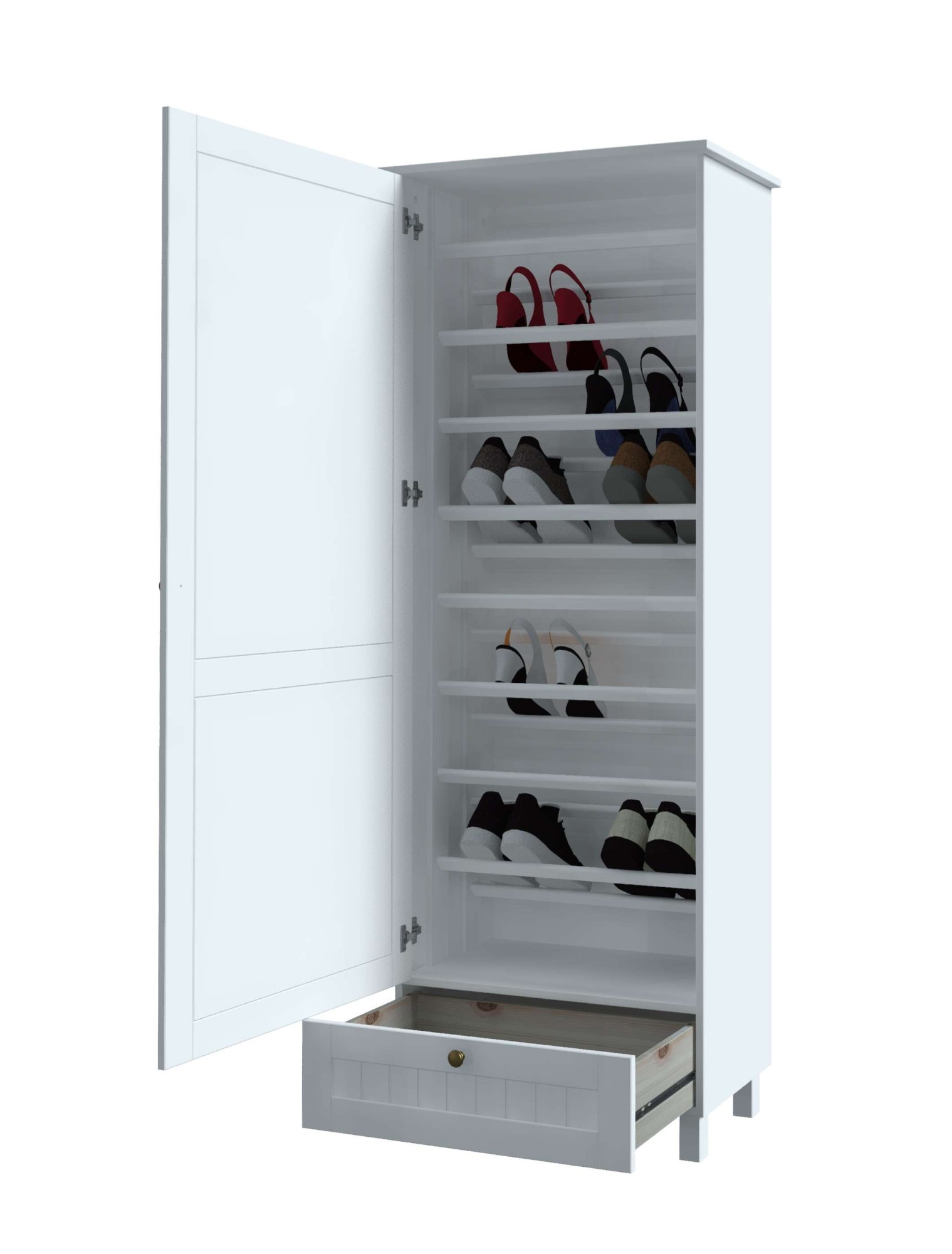 Home affaire Schuhschrank "Juventus" 1 Stk. tlg. aus massiver Kiefer, Breit günstig online kaufen