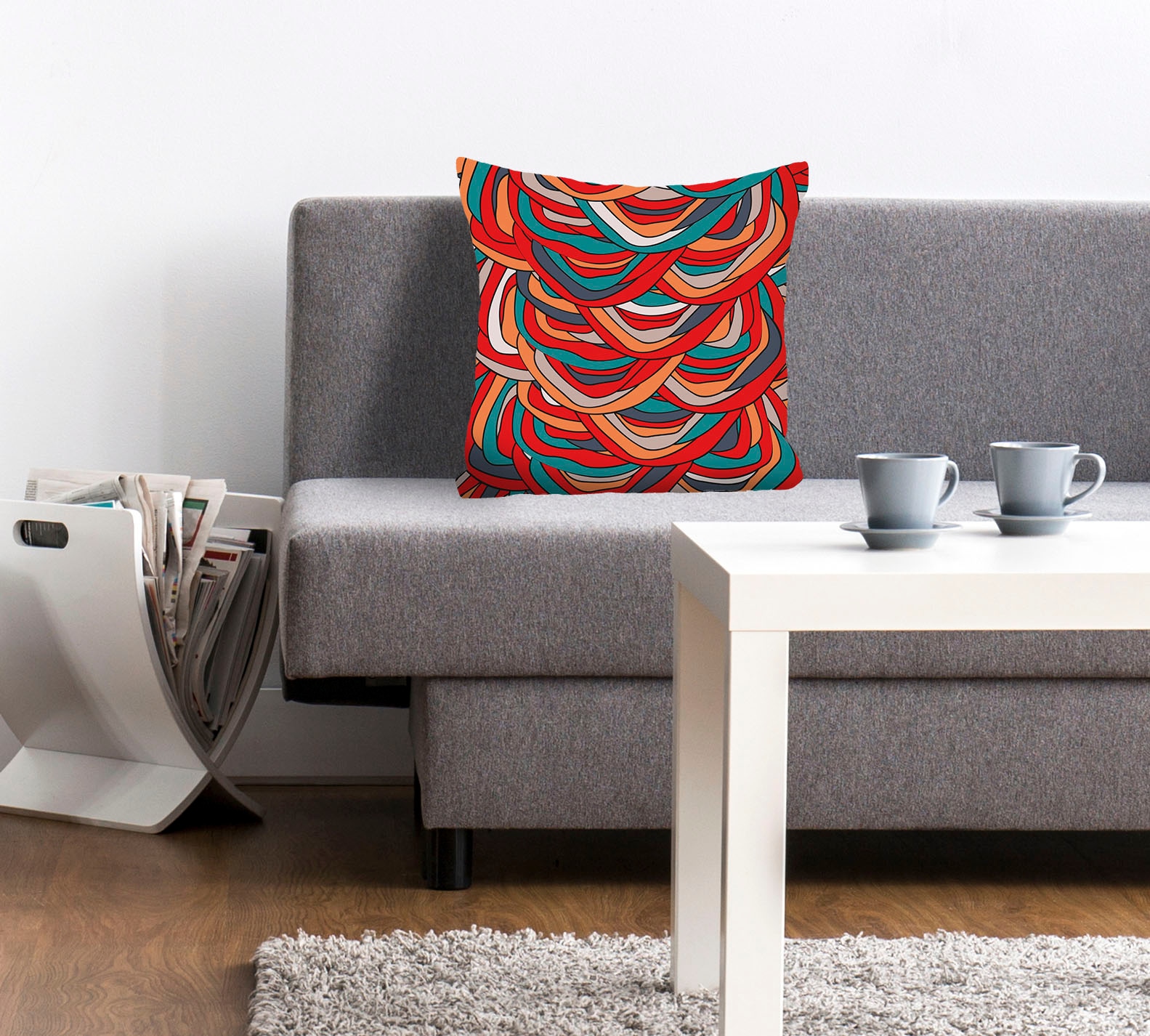queence Dekokissen »Knubeli«, Kissenhülle,Bunte Streifen,Lebendig,Modern,Fa günstig online kaufen
