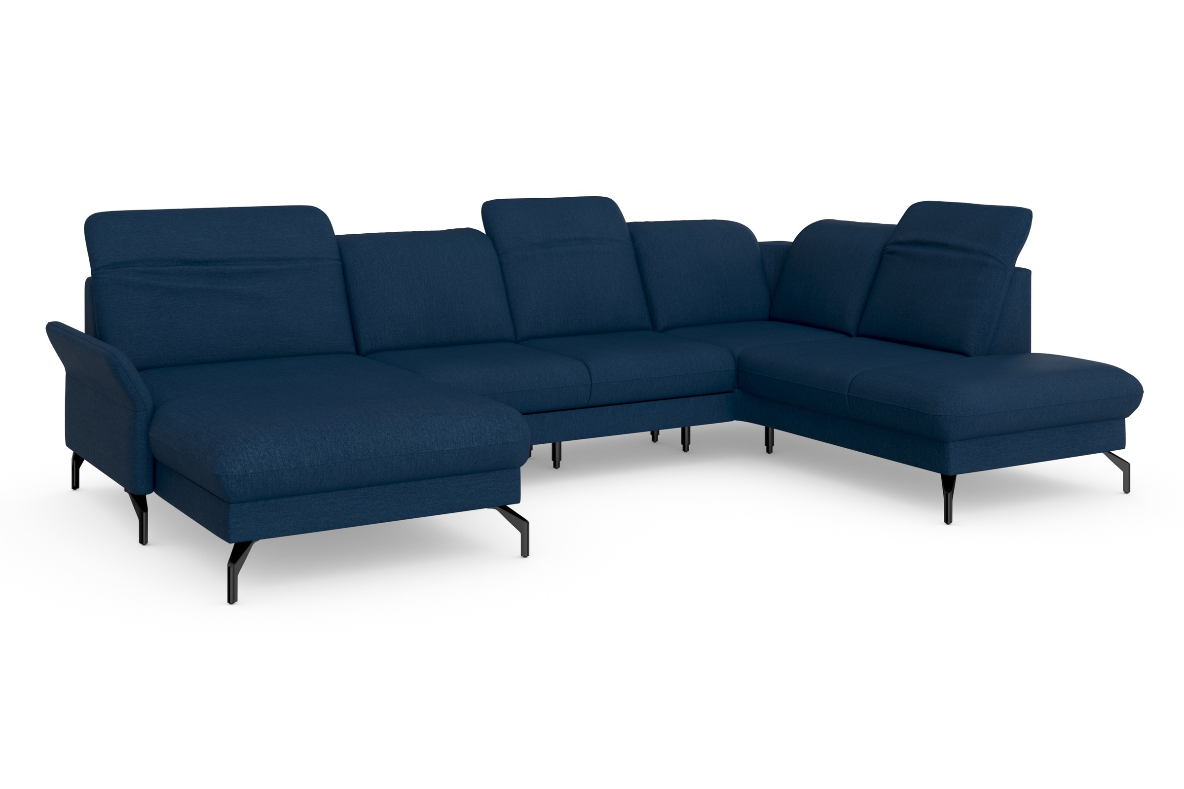 sit&more Wohnlandschaft »Fashion U-Form«, wahlweise mit Kopfteilverstellung, Vorziehsitz, motorisch, Metallfüße
