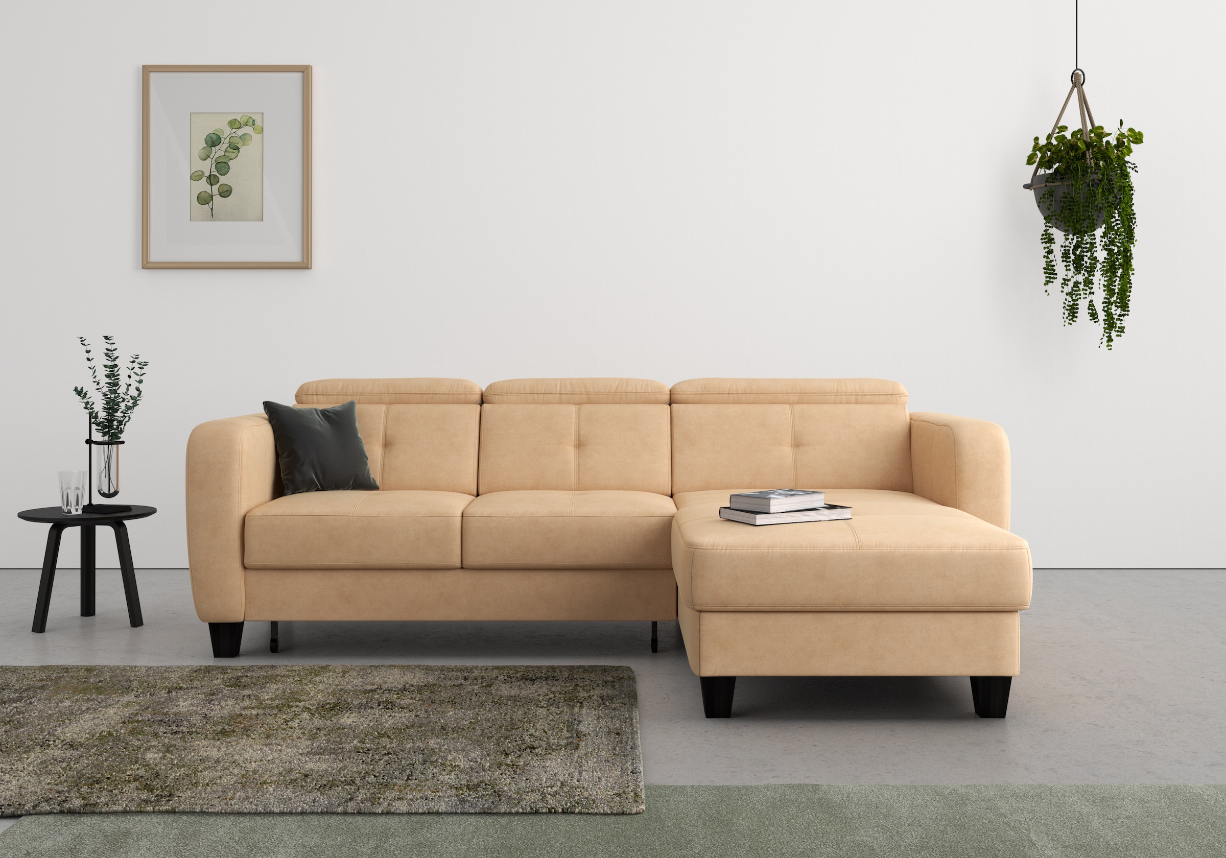 sit&more Ecksofa »Belluci L-Form«, inklusive Federkern, wahlweise mit Bettf günstig online kaufen
