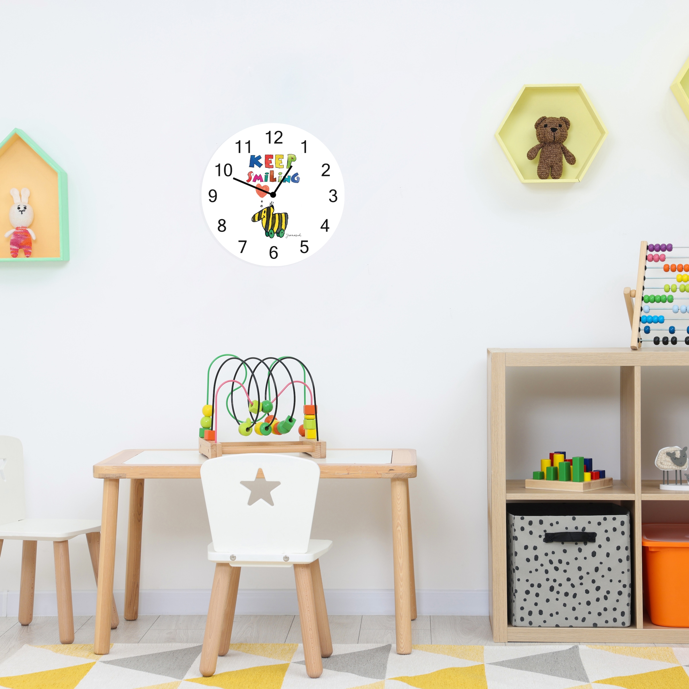 LuckyLinde Wanduhr »Tigerente«, Wanduhr, Uhr, geräuschlos, JANOSCH, Kinderm günstig online kaufen
