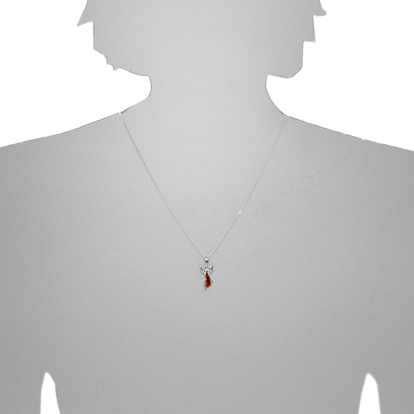 OSTSEE-SCHMUCK Kette mit Anhänger »Ostsee-Schmuck Kette mit Anhänger kleiner Engel«, (2 tlg.)