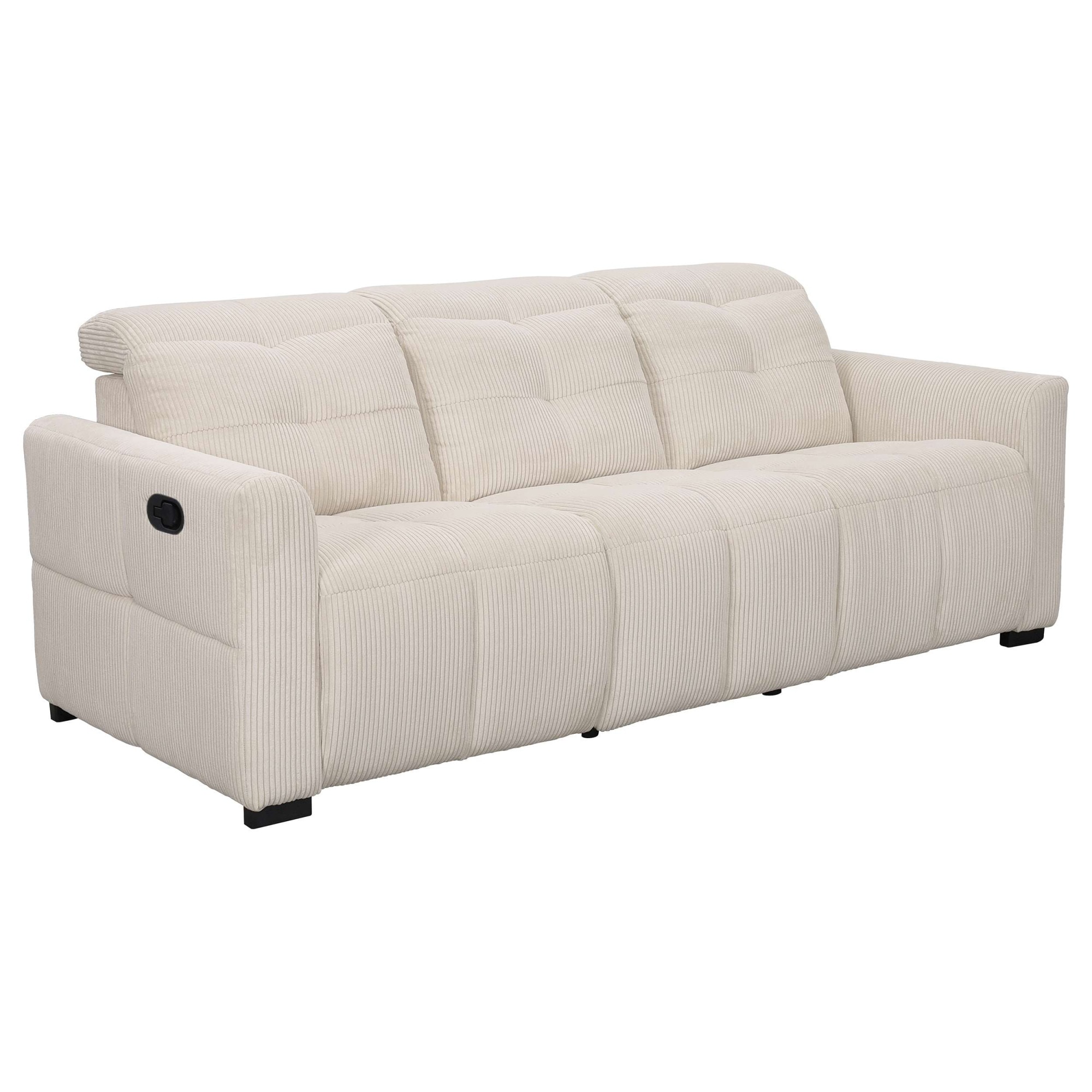 OTTO home 3-Sitzer »CAARLA Cord, Sofa, 224 cm, man. oder elektr. Relaxfunktion (USB-A/C)« mit USB-A und USB-C bei elektrischer Ausführung, Kopfteilverstellung
