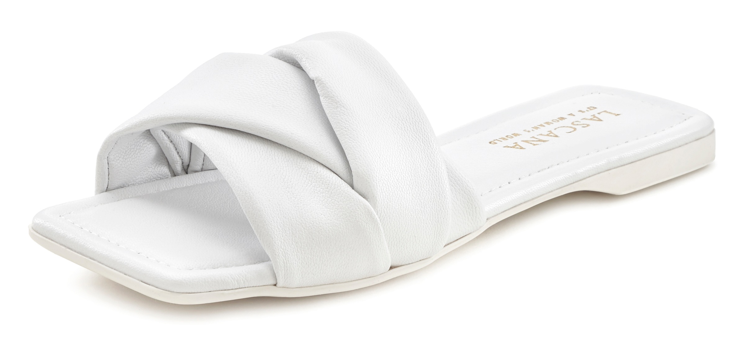 LASCANA Pantolette, Mule aus Leder mit weicher Innensohle und modischer Karree Form kaufen