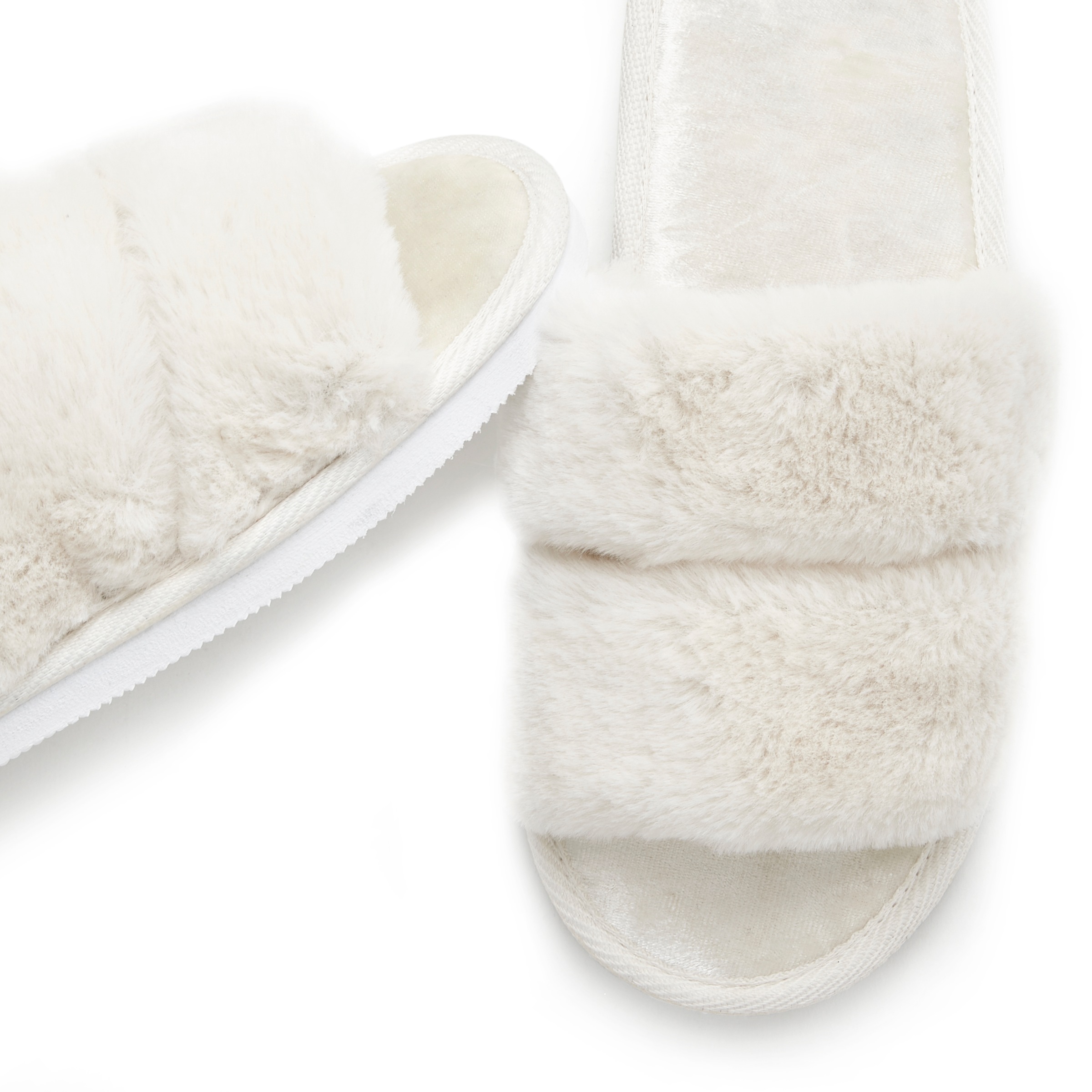 Vivance Pantolette »Hausschuh, Plüsch Hausschuhe, Mule, offener Schuh,«, VEGAN