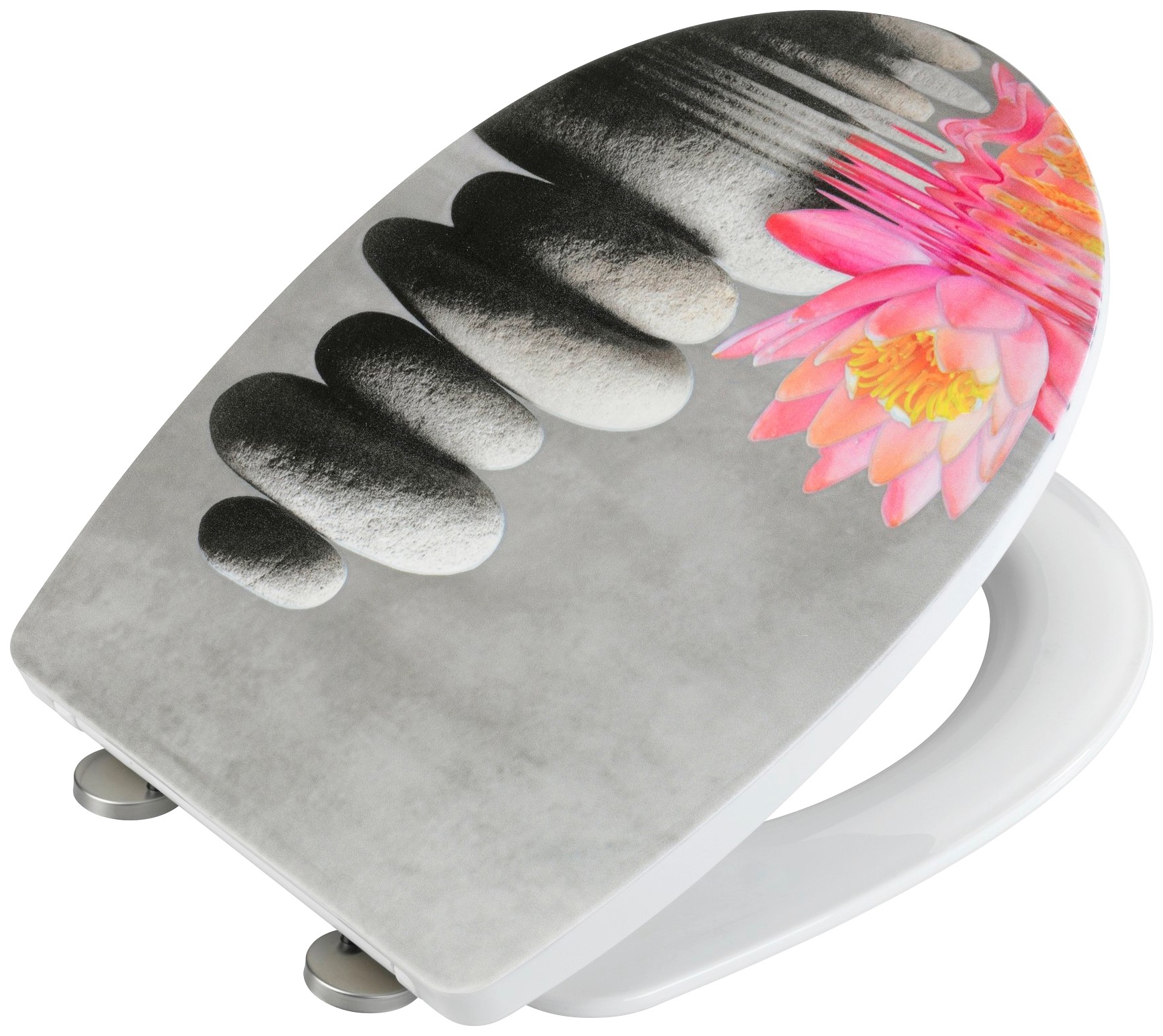 WENKO WC-Sitz »Water Lily mit Relief«, (1 St.), Thermoplast