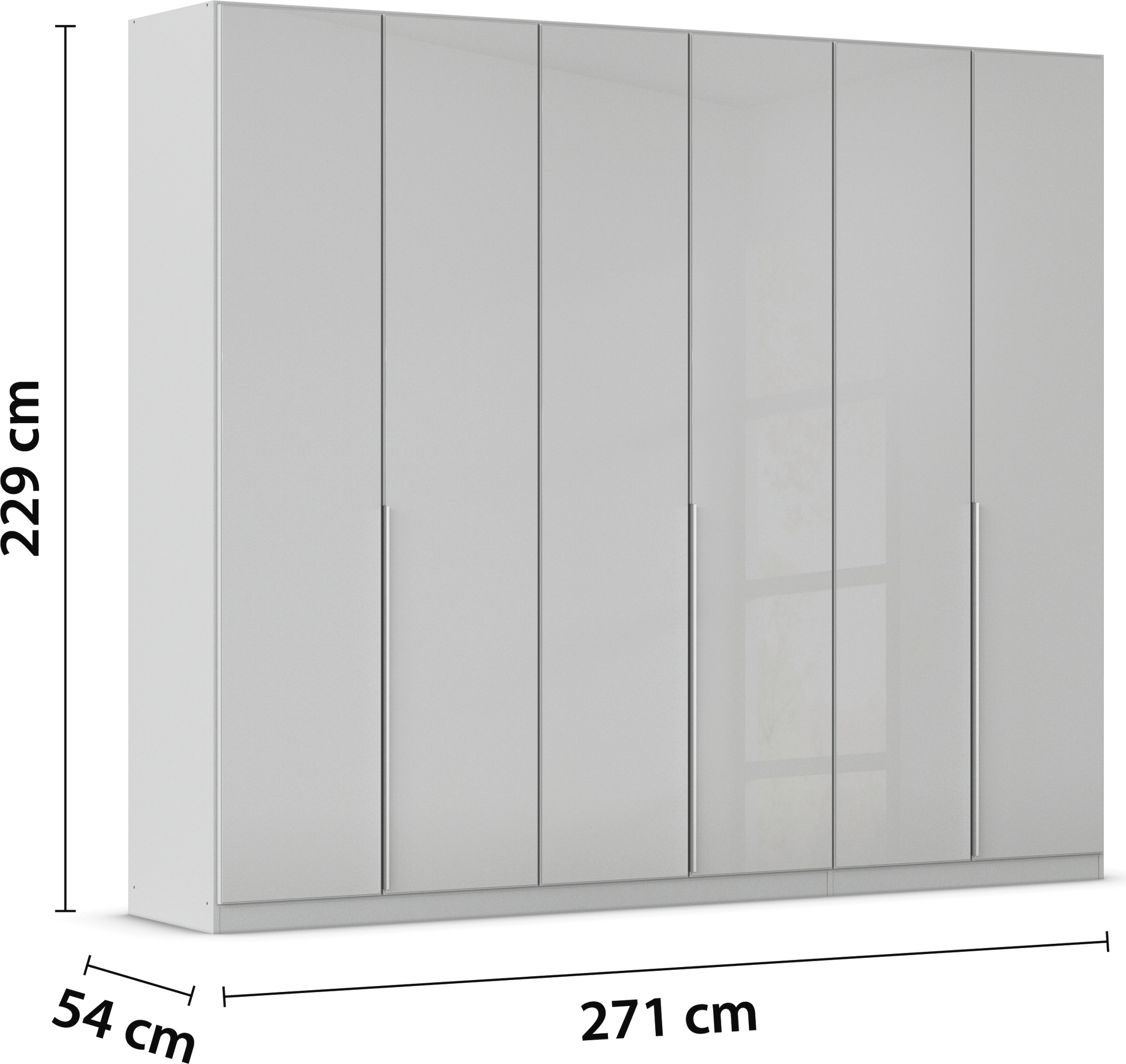 rauch Drehtürenschrank »Kleiderschrank Kleiderschränke Schrank Garderobe AGORDO mit Glasfront«, (in zwei Griff-Farben), durchdachte Innenausstattung, in 6 Breiten und 2 Höhen MADE IN GERMANY