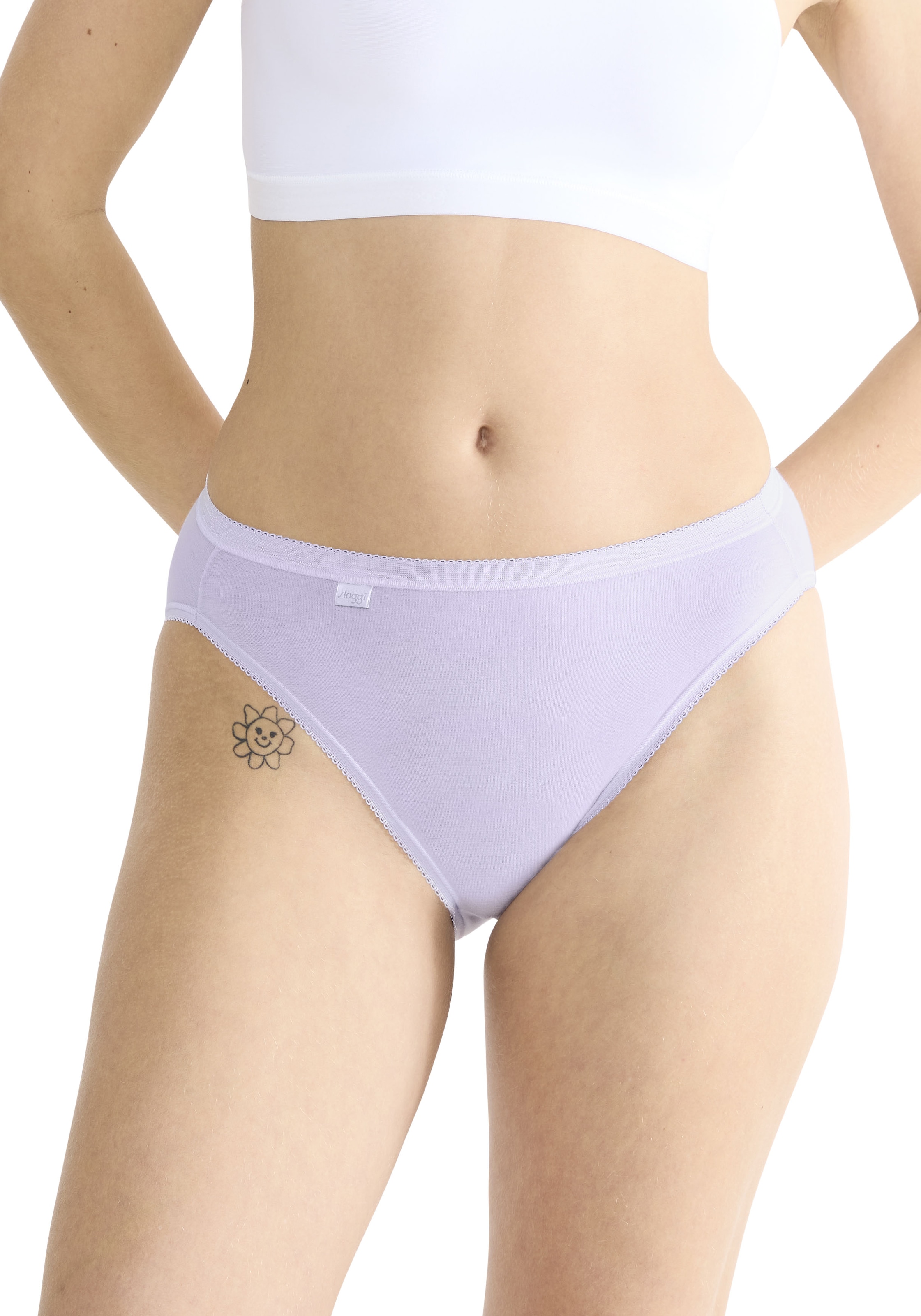 sloggi Slip »Basic+ Tai C3P«, (3er Pack), perfekter Sitz, hoher Beinausschnitt, glatte Nähte