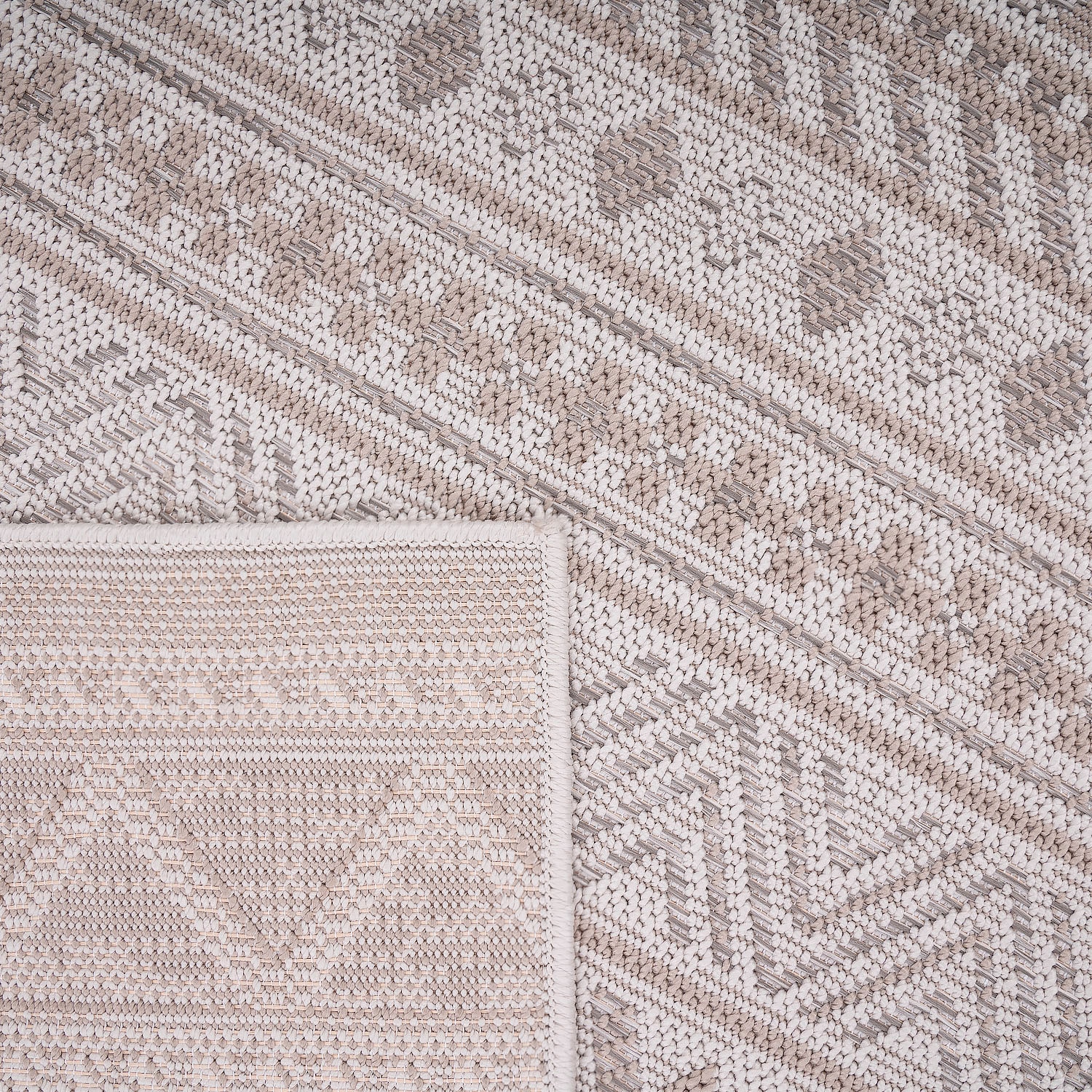 Paco Home Teppich »Vermont 184«, rechteckig, 4 mm Höhe, Flachgewebe, modernes Design mit Rauten, gesteift, Outdoor geeignet