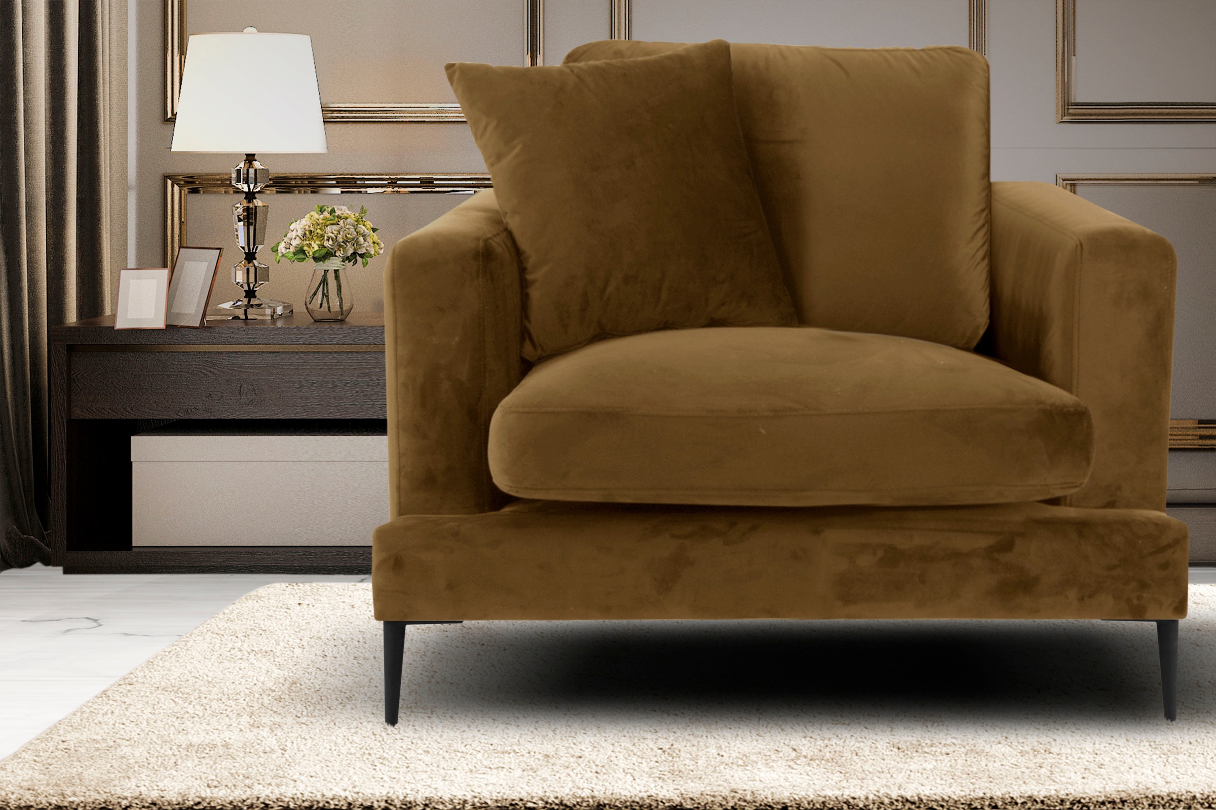 Home affaire Sessel »Cozy Loungesessel, Designersessel, Maße B/T/H: 91/97/8 günstig online kaufen