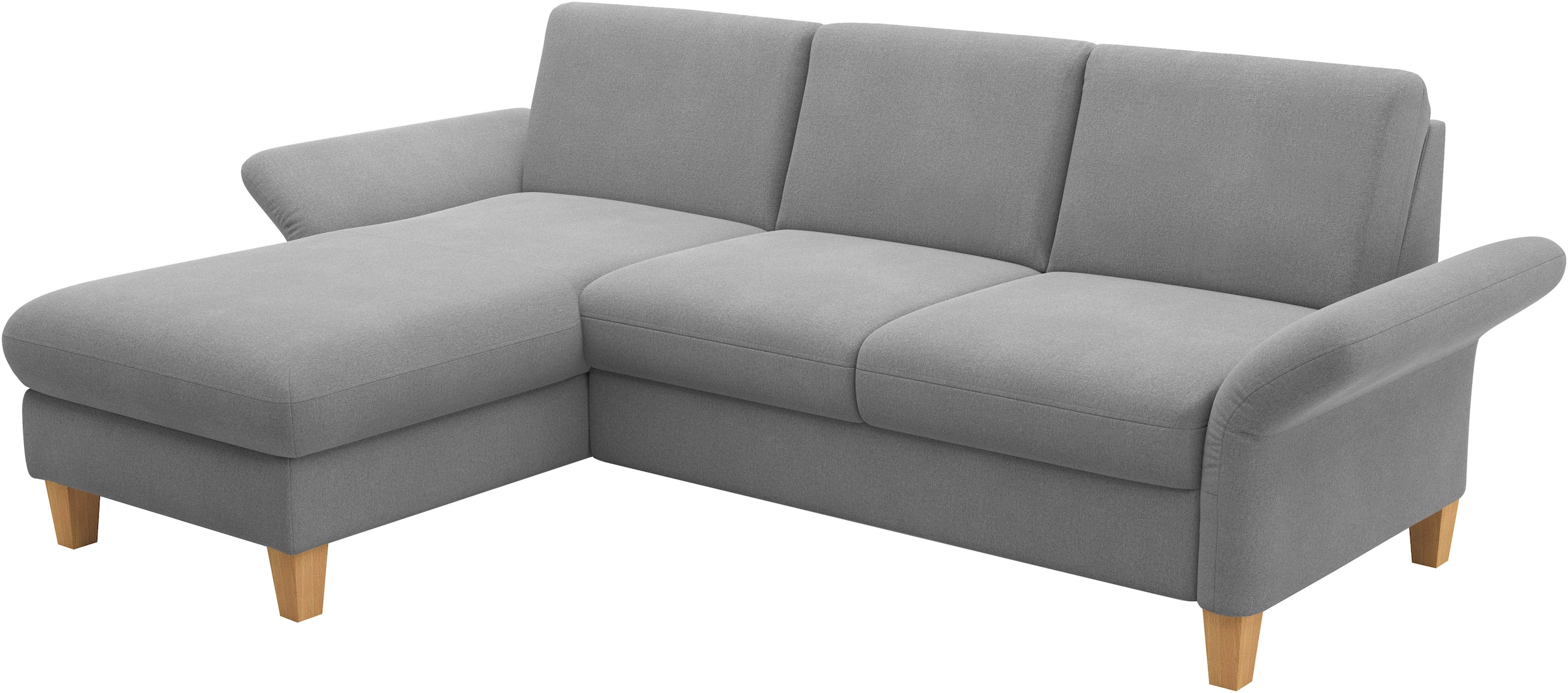 Home affaire Ecksofa »Rochelle«, wahlweise mit Armlverstellung, Klappbett mit Rollen & Bettkasten