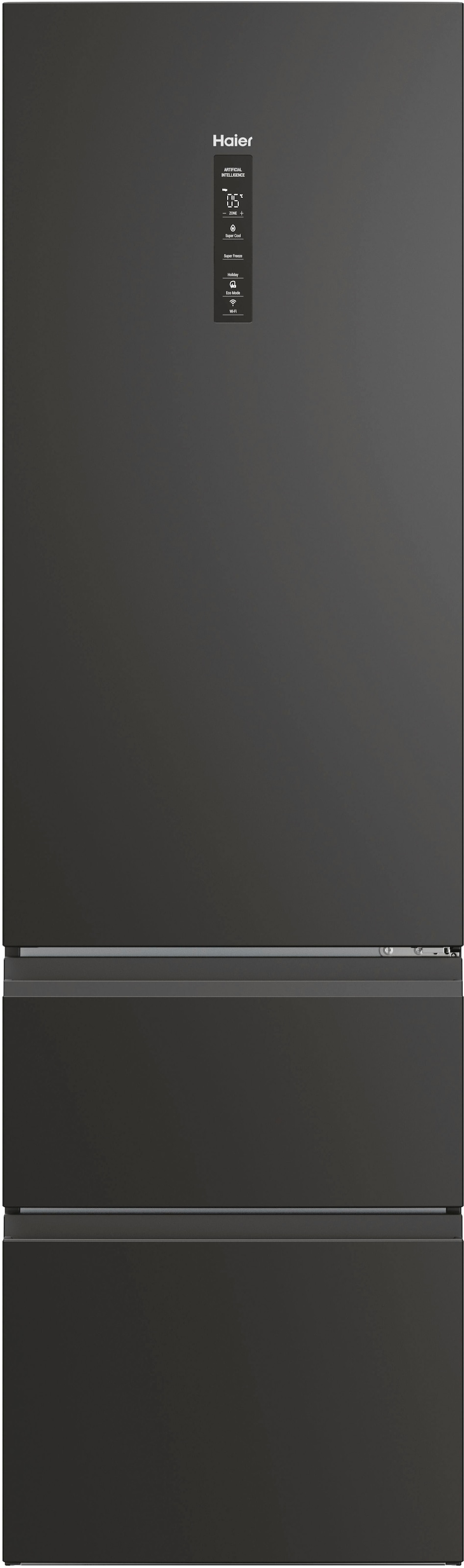 HAIER Kühl-/Gefrierkombination 3D 60 SERIES 5 »HTW5620DNPT« 205 cm hoch 59, 5 cm breit Schwarz XXL Nutzinhalt – viel Platz und Flexibilität