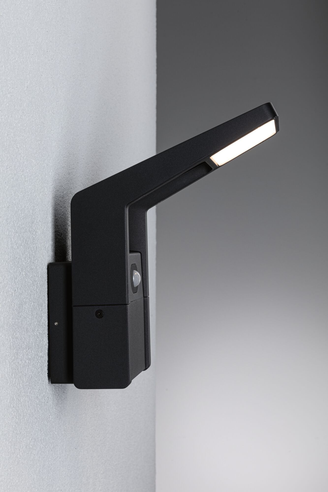 Paulmann LED Außen-Wandleuchte »Juntea IP44 140x217mm 3000K 11W 900lm 230V Anthrazit Aluminium«, 1 flammig, Bewegungsmelder