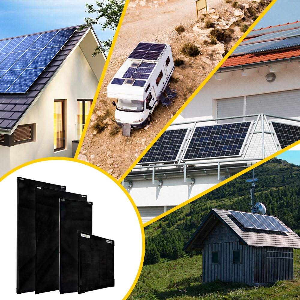 offgridtec Solarmodul »OLP 100W V2 Solarpanel 19V Schindeltechnologie PERC«, Einzigartiges Moduldesign