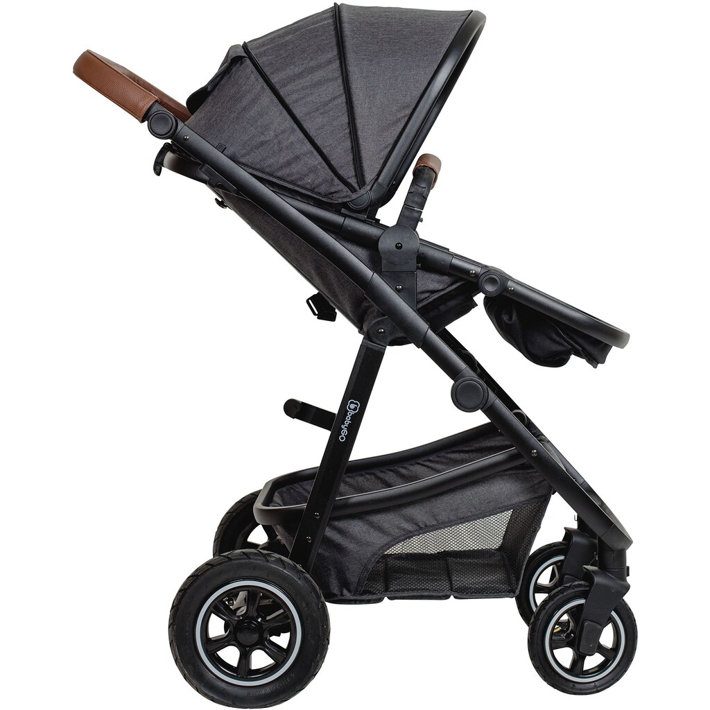 BabyGo Kombi-Kinderwagen »Simplex AIR 3in1, Grey melange«, 15 kg