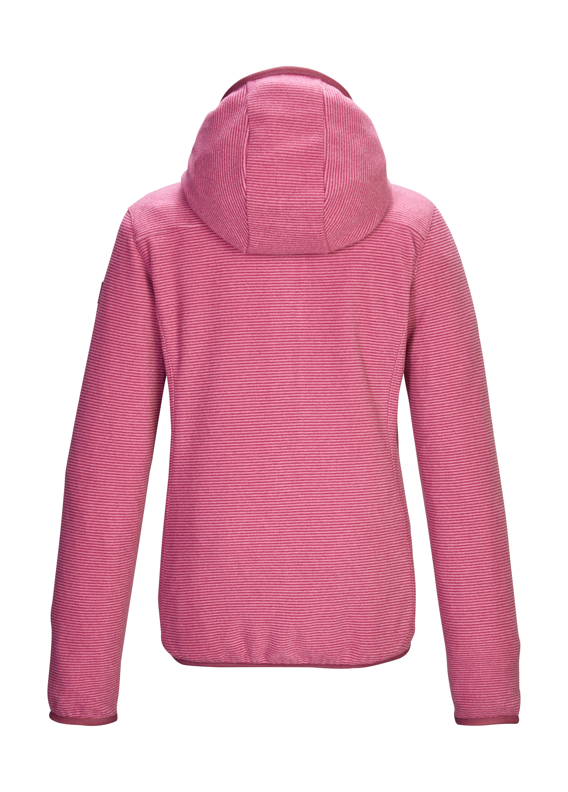 Killtec Fleecejacke »KOW 245 GRLS FLC JCKT«, Gestreifte Fleecejacke mit Kapuze, Kinnschutz und elastischen Bündchen