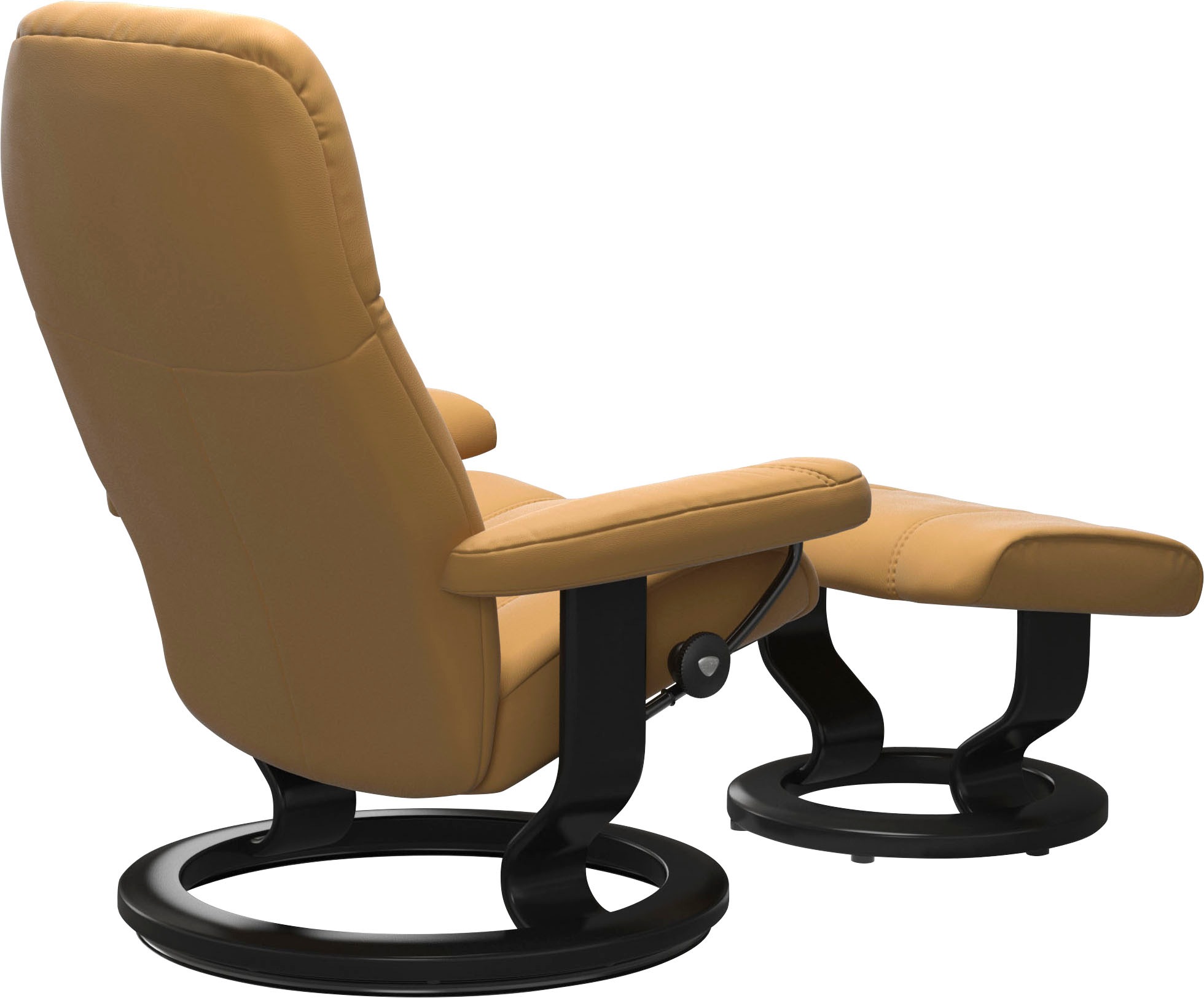 Stressless® Relaxsessel »Consul«, (Set, Relaxsessel mit Hocker), mit Hocker, mit Classic Base, Größe S, Gestell Schwarz