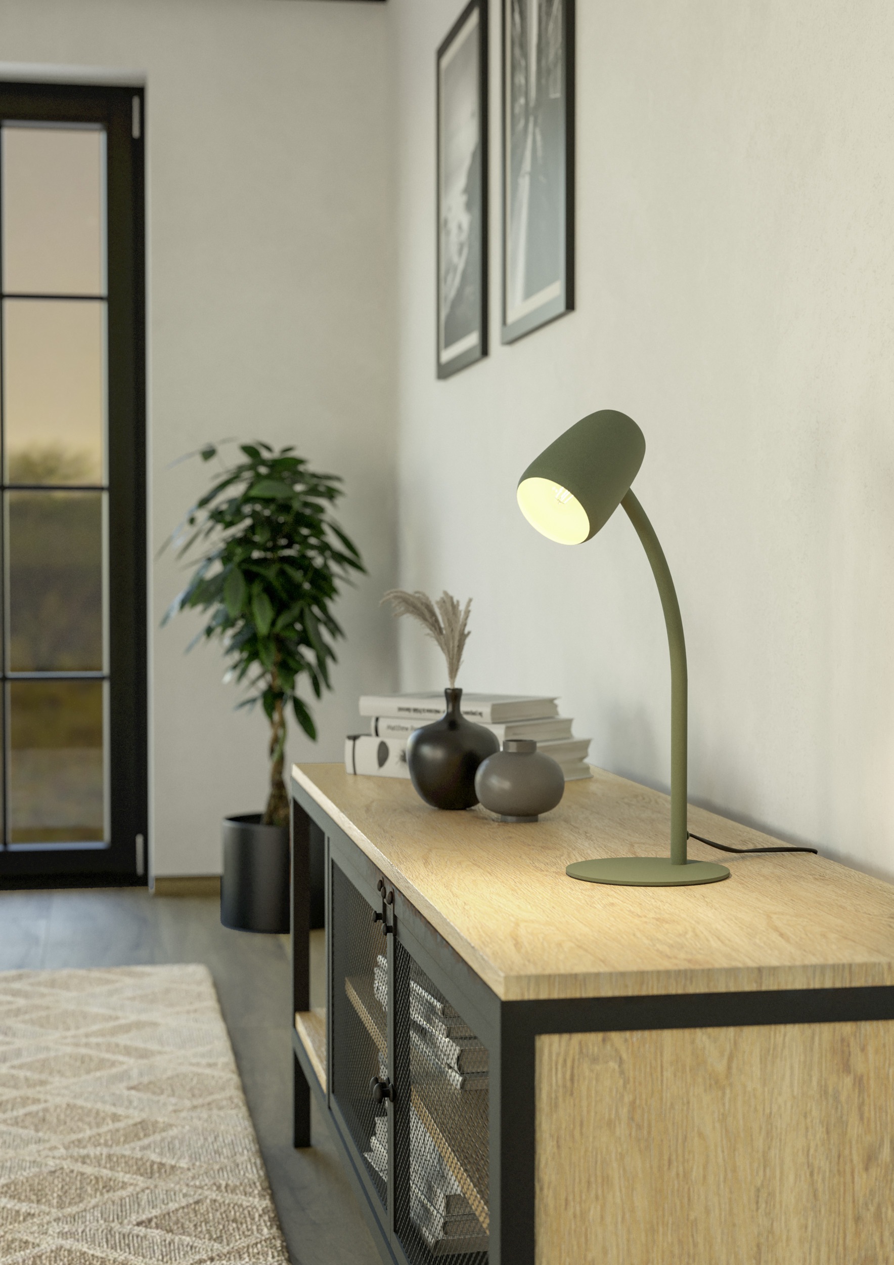 EGLO Tischleuchte »CARLO Tischlampe - Stahl - E14 - 1X18W - IP20« E14 1 Stk günstig online kaufen