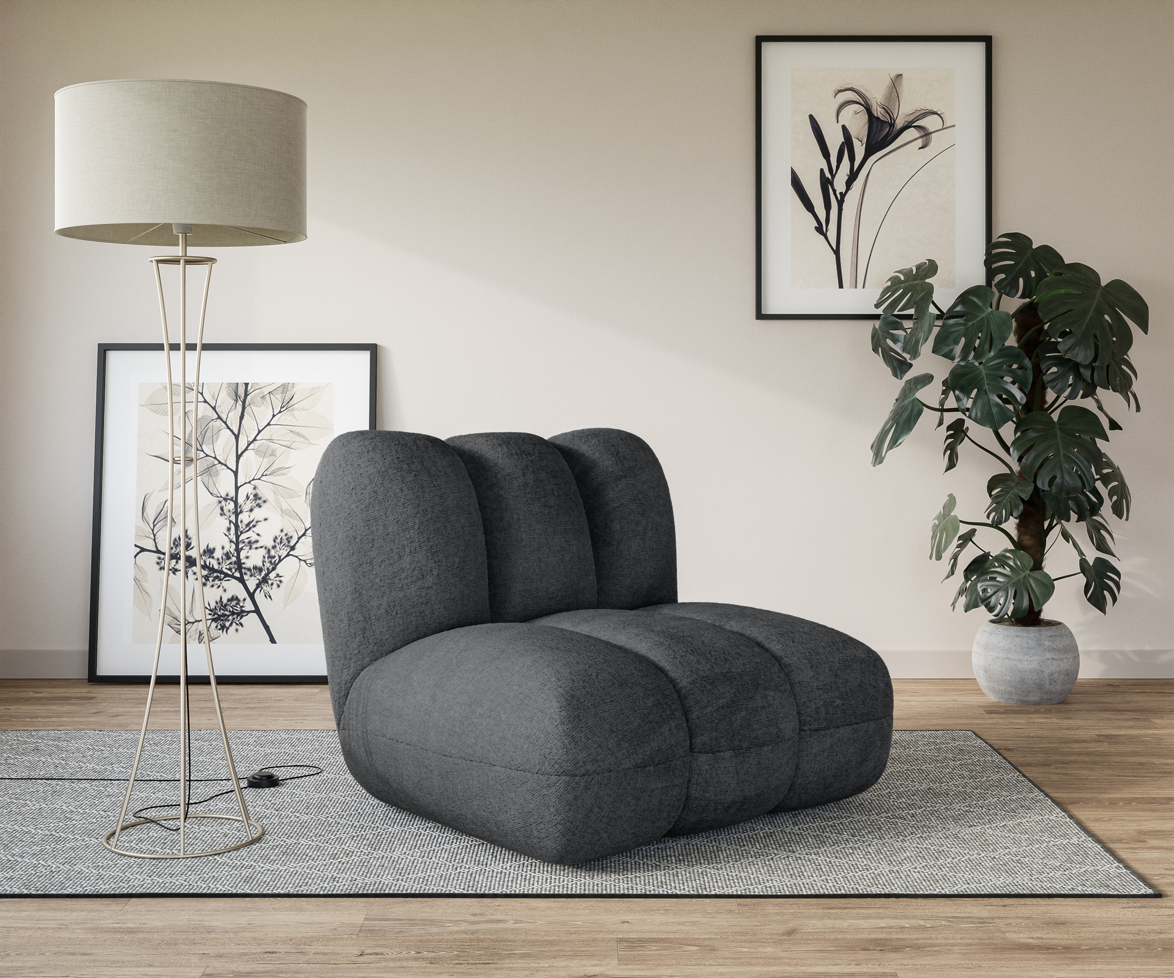 LeGer Home by Lena Gercke Sessel »Priya Loungesessel, moderne Steppung, auc günstig online kaufen