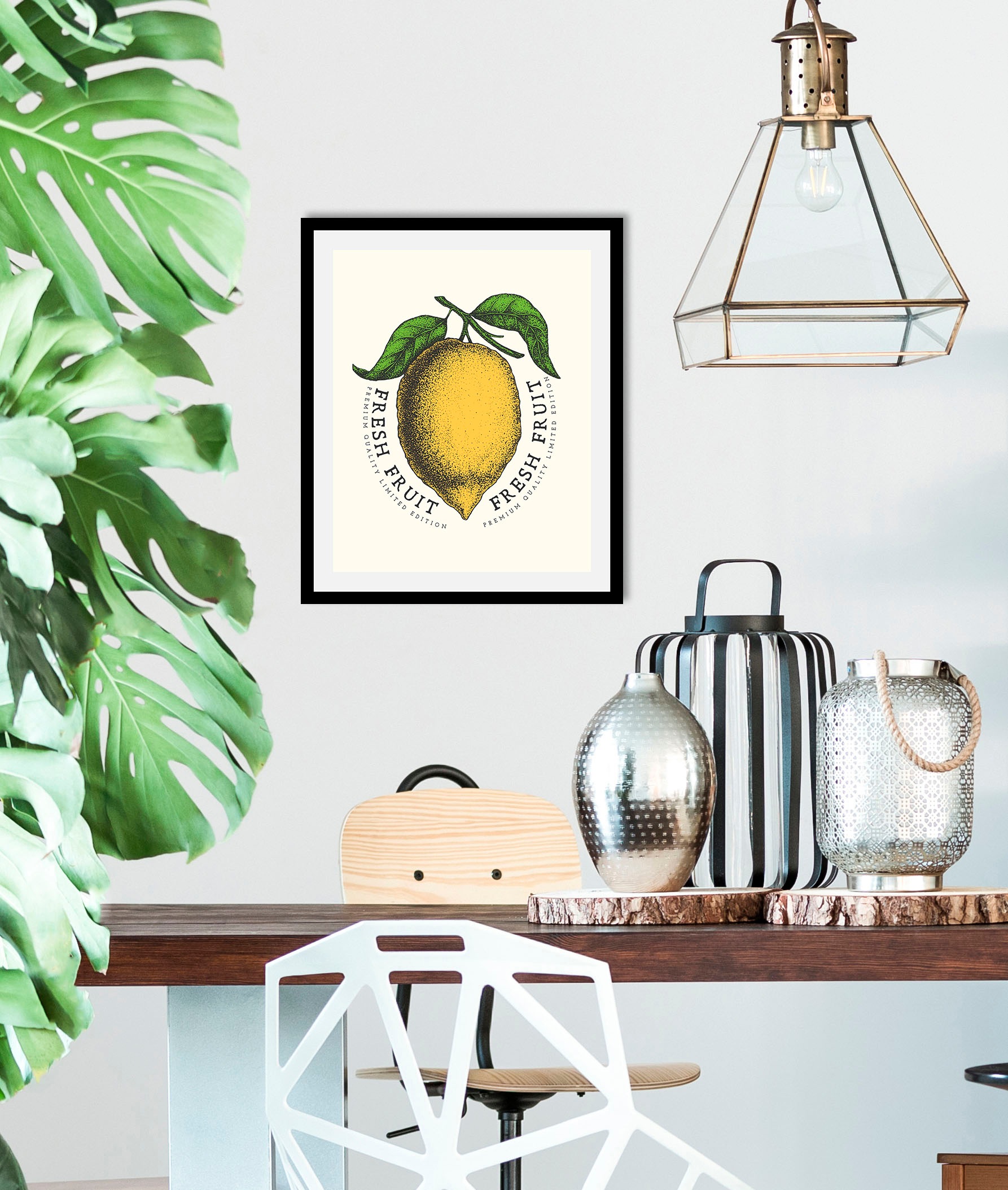 queence Bild »Gemalte Zitrone«, Obst-Obst Bilder-Essen-Lebensmittel-Kunst-S günstig online kaufen