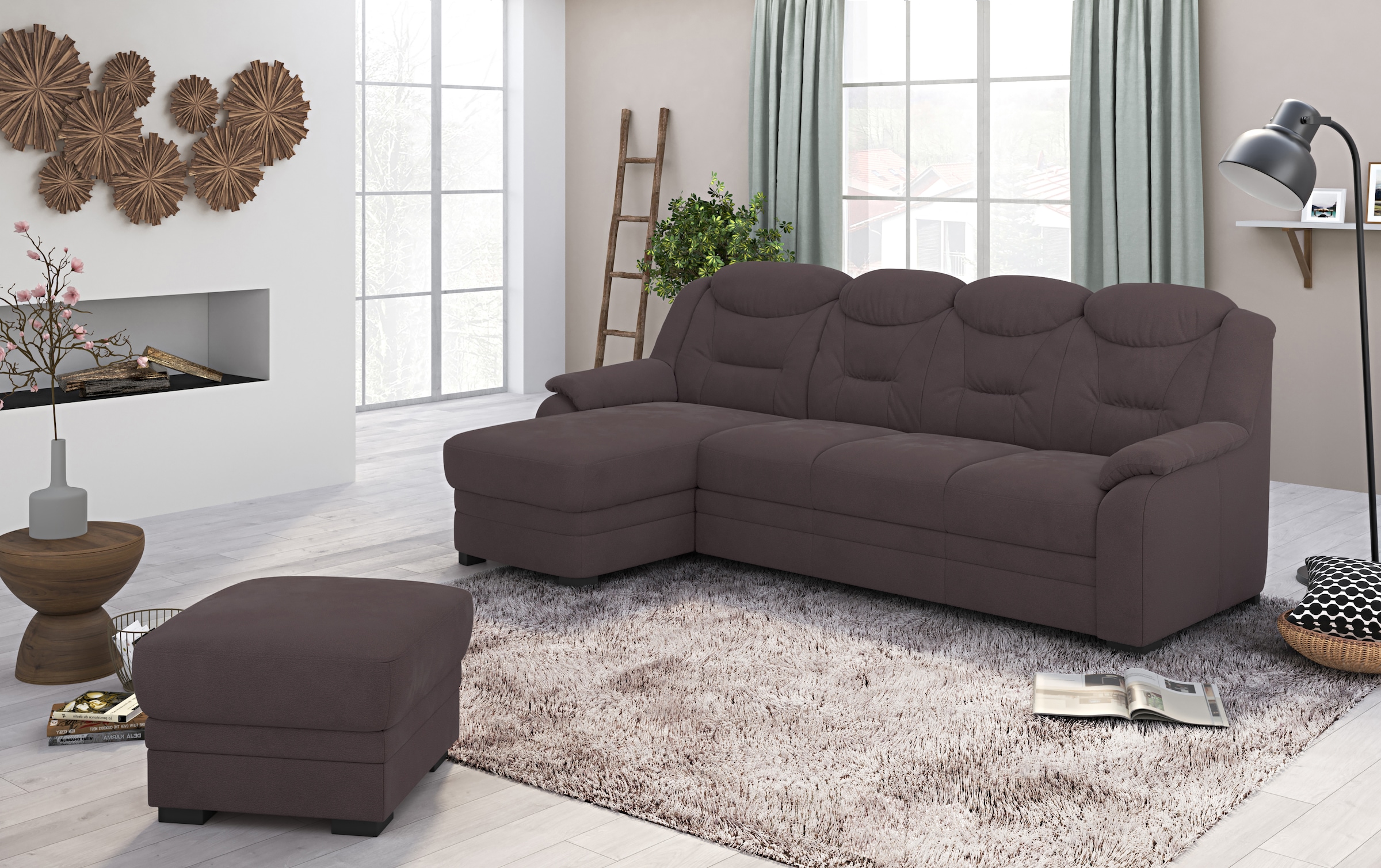 COTTA Ecksofa »Marcus L-Form«, wahlweise mit Bettfunktion