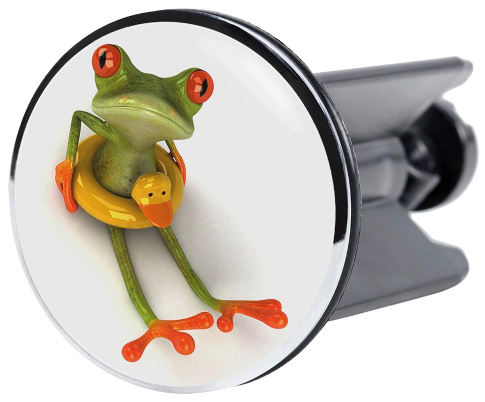 Sanilo Badaccessoire-Set »Froggy«, (Komplett-Set, 3 tlg.), bestehend aus WC-Sitz, Badteppich und Waschbeckenstöpsel