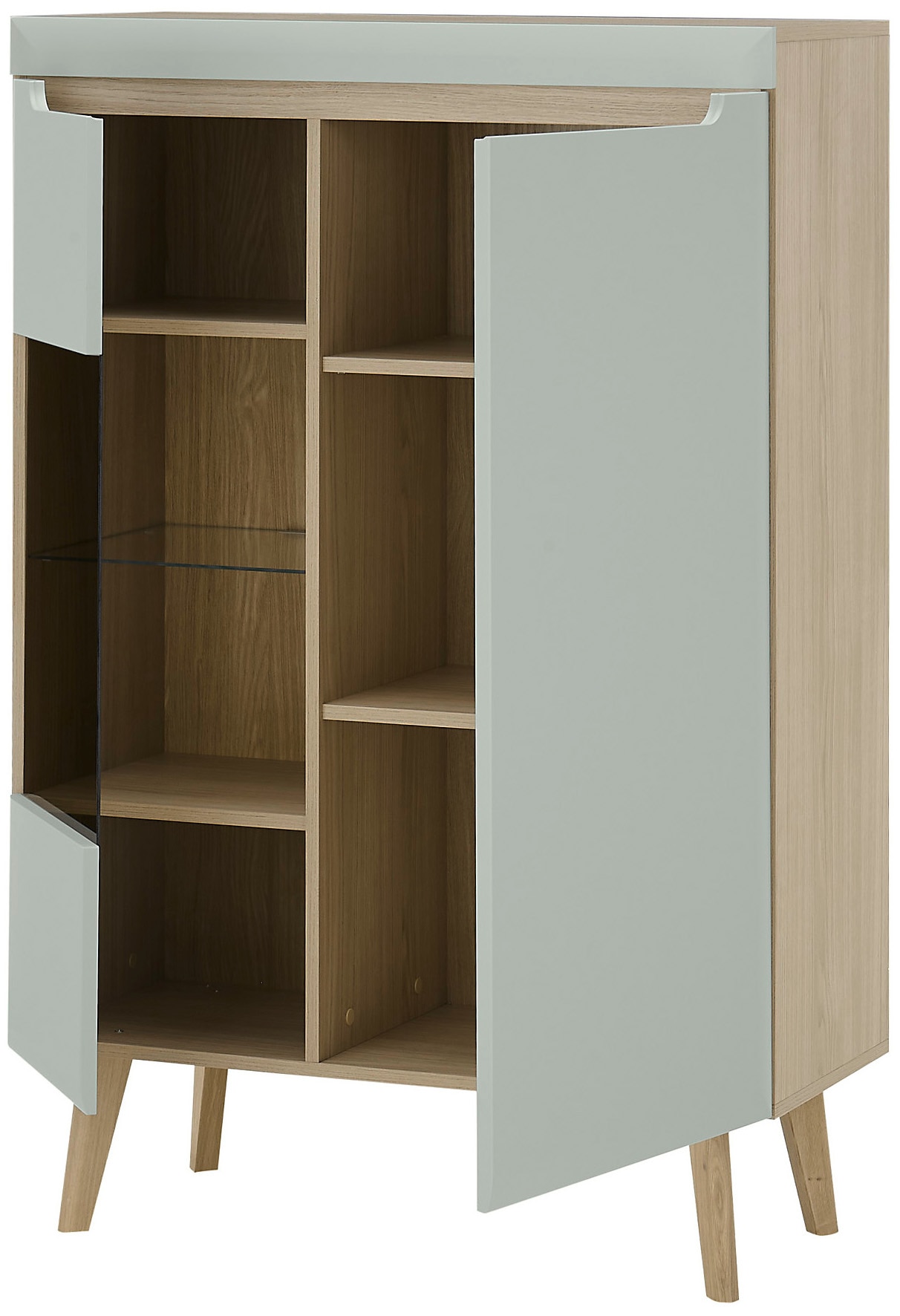 INOSIGN Wohnwand »Torge, Anbauwand, Schrankwand, Mediawand, Wohnzimmer-Set«, (Set, 3 St.), enthält 1 Vitrine, 1 Lowboard + 1 Wandboard, 270 cm breit