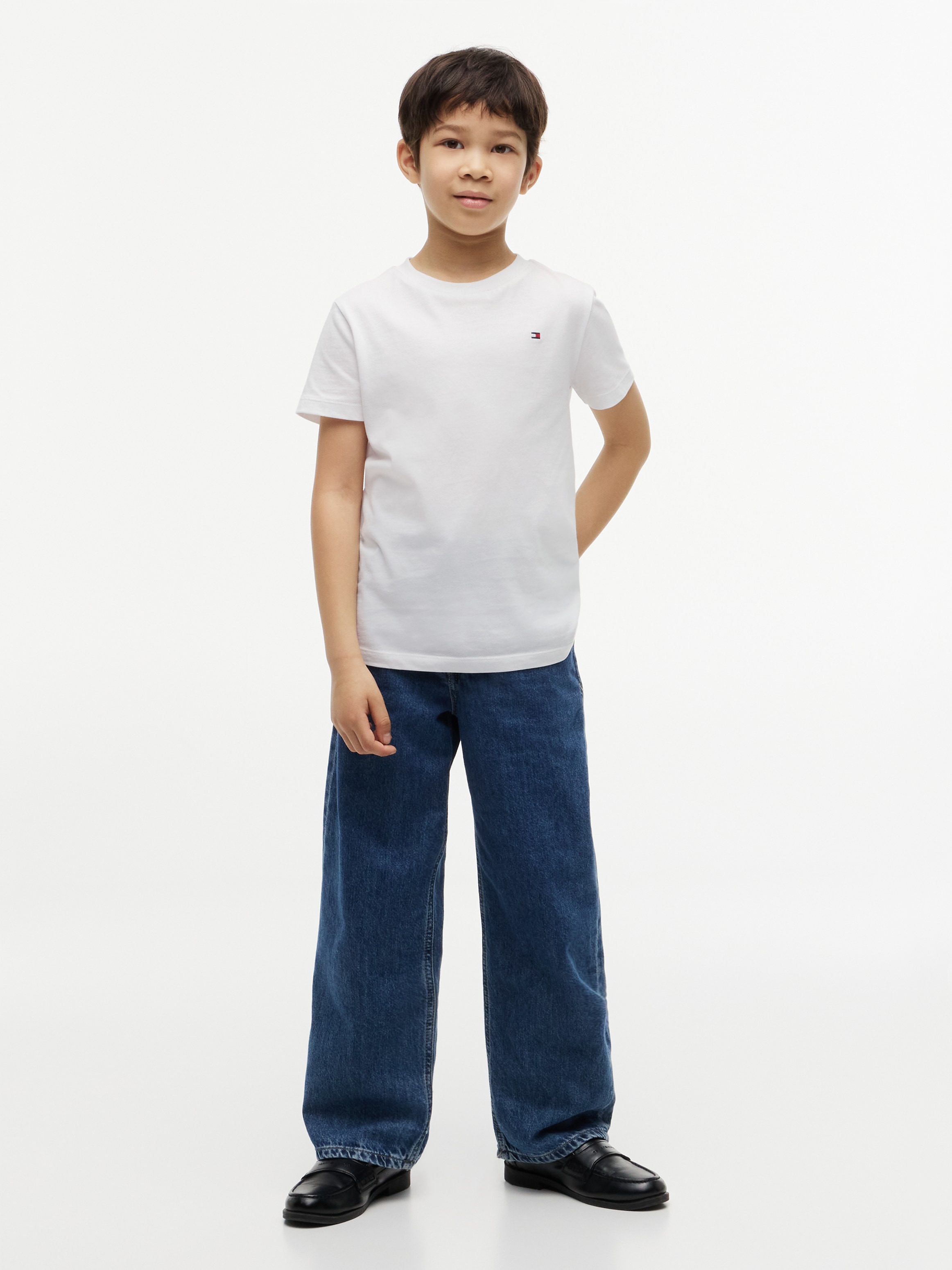 Tommy Hilfiger T-Shirt Rundhalsausschnitt, Regular Fit, Kinder bis 16 Jahre, reine Baumwolle