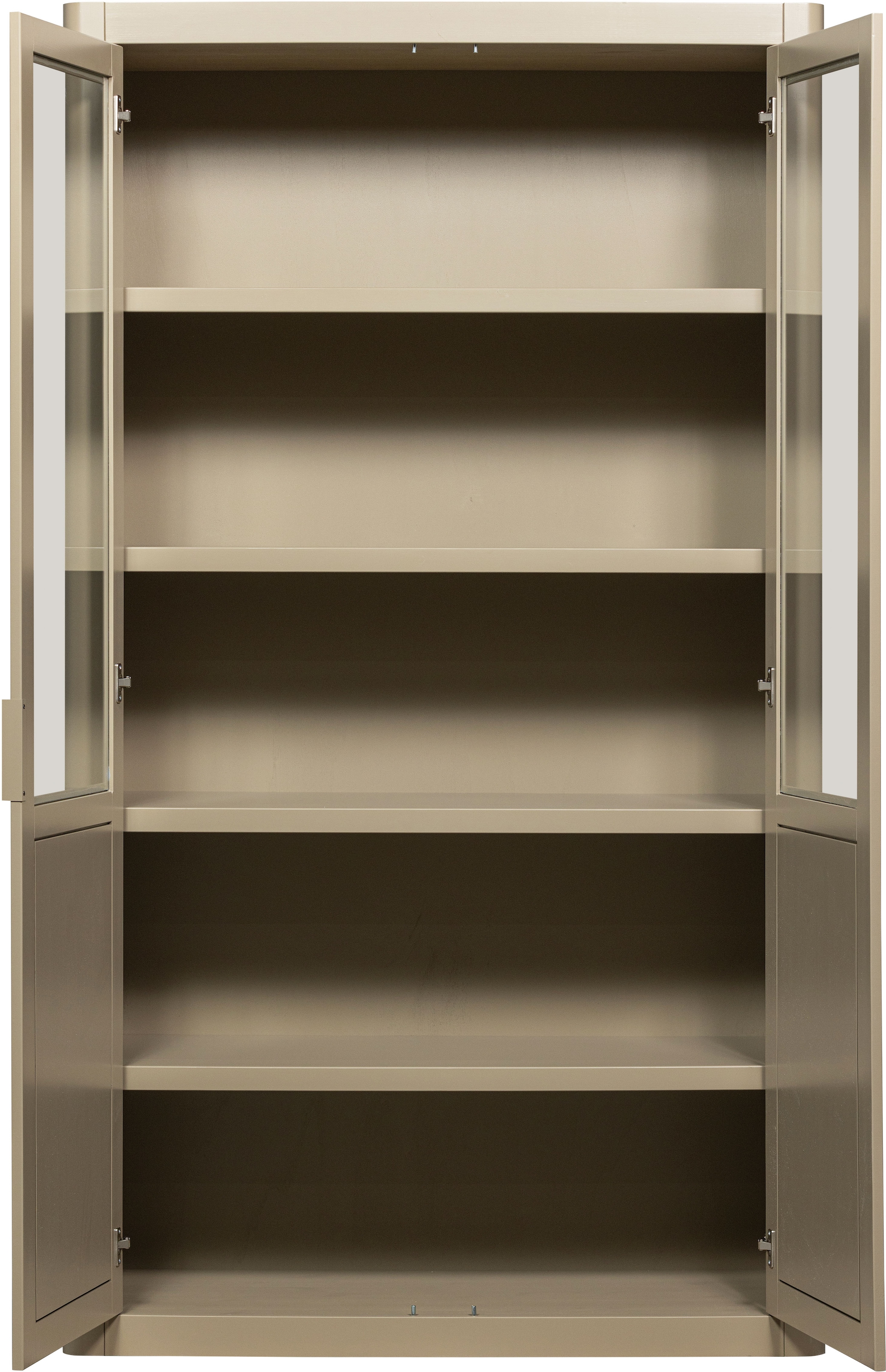 WOOOD Vitrine »GUNNAR« FSC®-zertifizierte Kiefer, bietet stilvolle Aufbewahrung auf 4 Böden