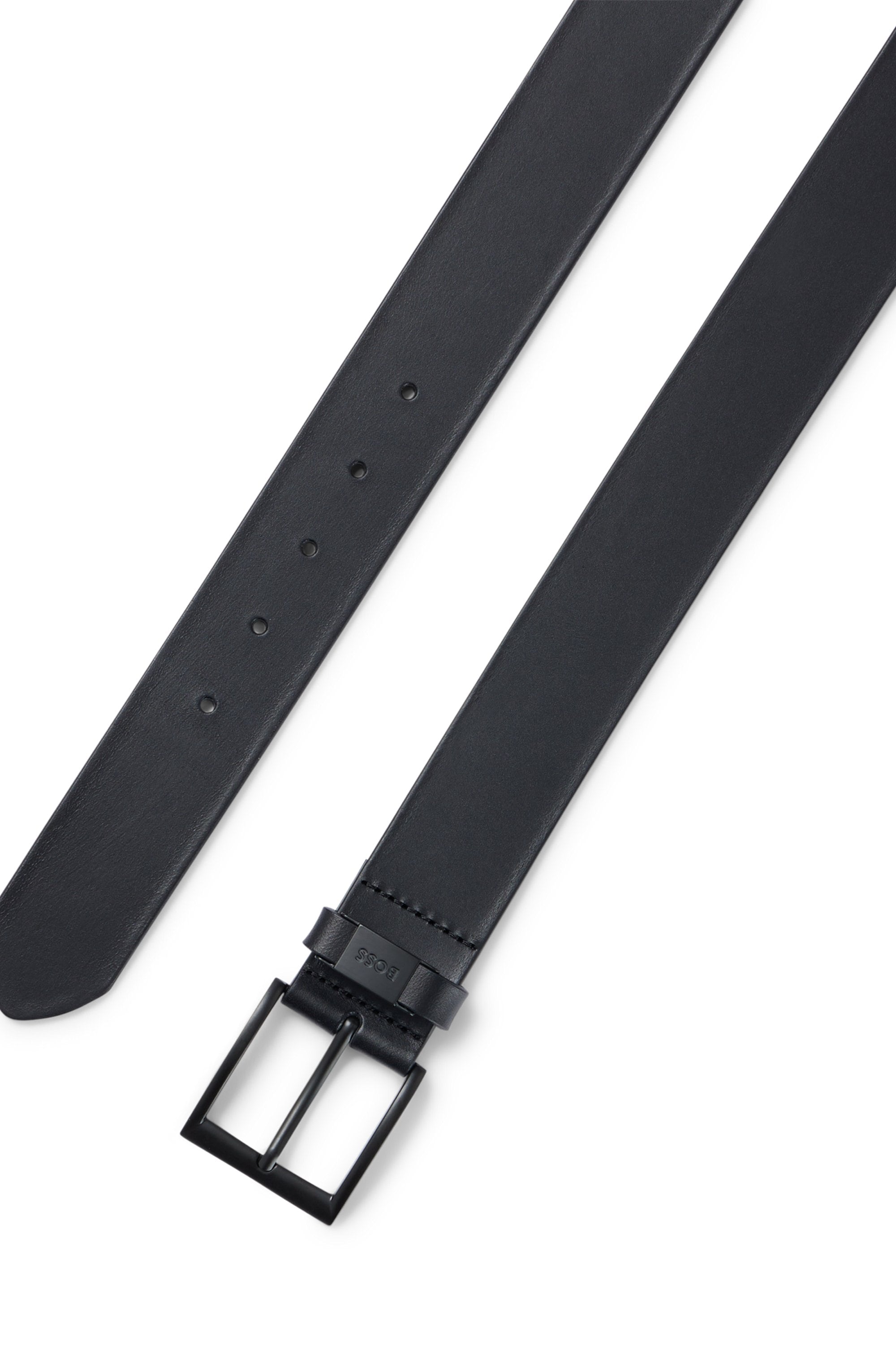 BOSS Ledergürtel »Connio« minimalistisch, Matte-Schliesse und Boss-Prägung auf der Lederschlaufe