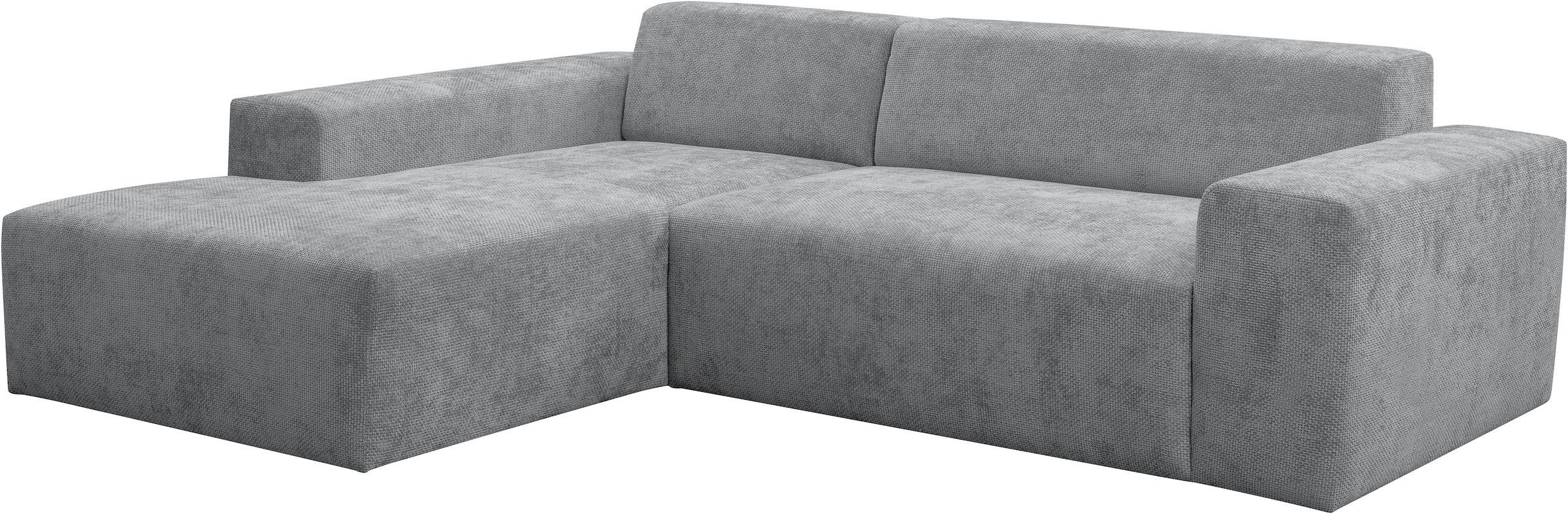 WERK2 Ecksofa »Zeus-L modern und zeitlos, Breite 253cm, bequemes Sofa«, Curvy Trend Ecksofa mit urbaner Optik
