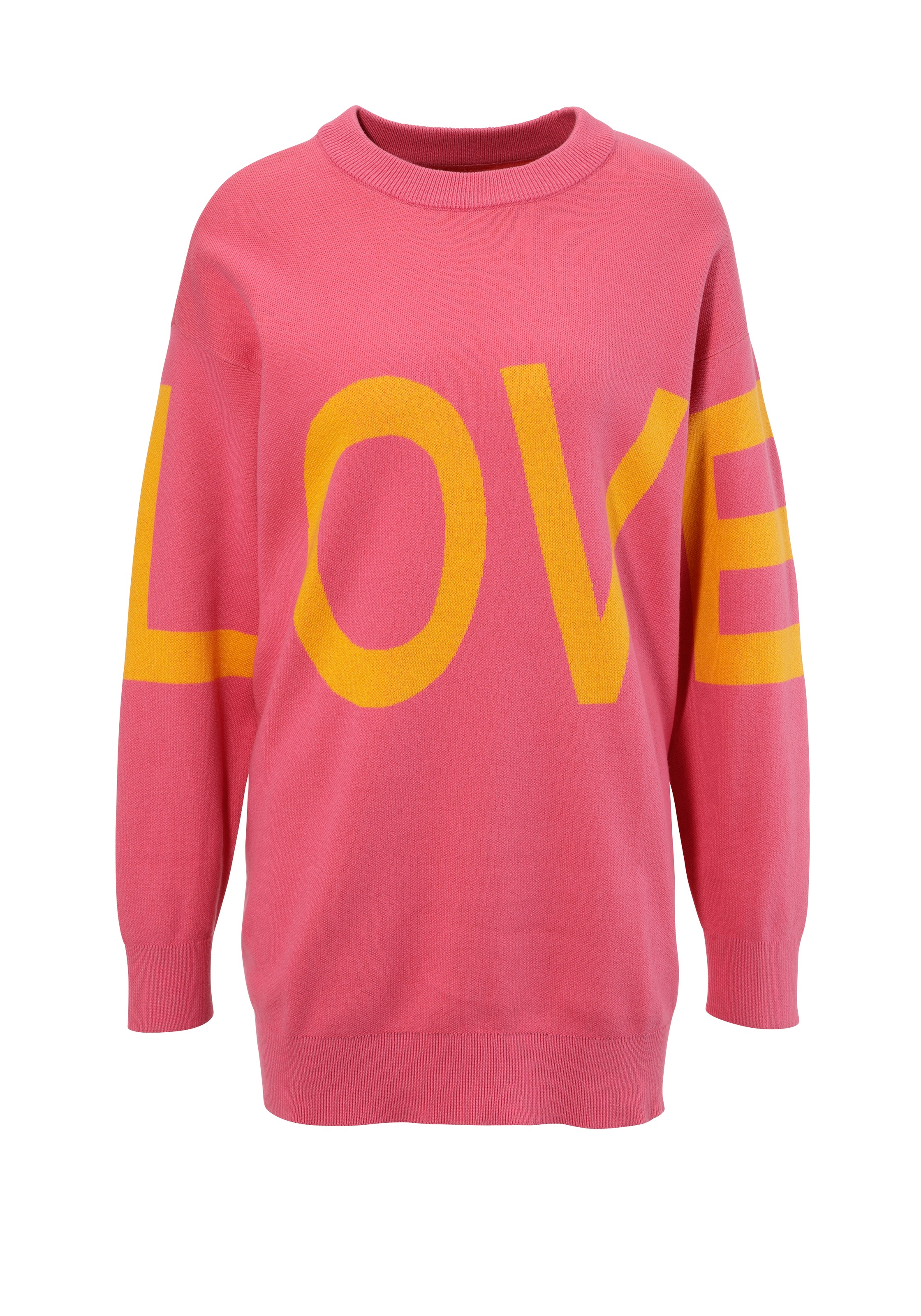 Aniston CASUAL Strickpullover, mit eingestricktem LOVE-Schriftzug