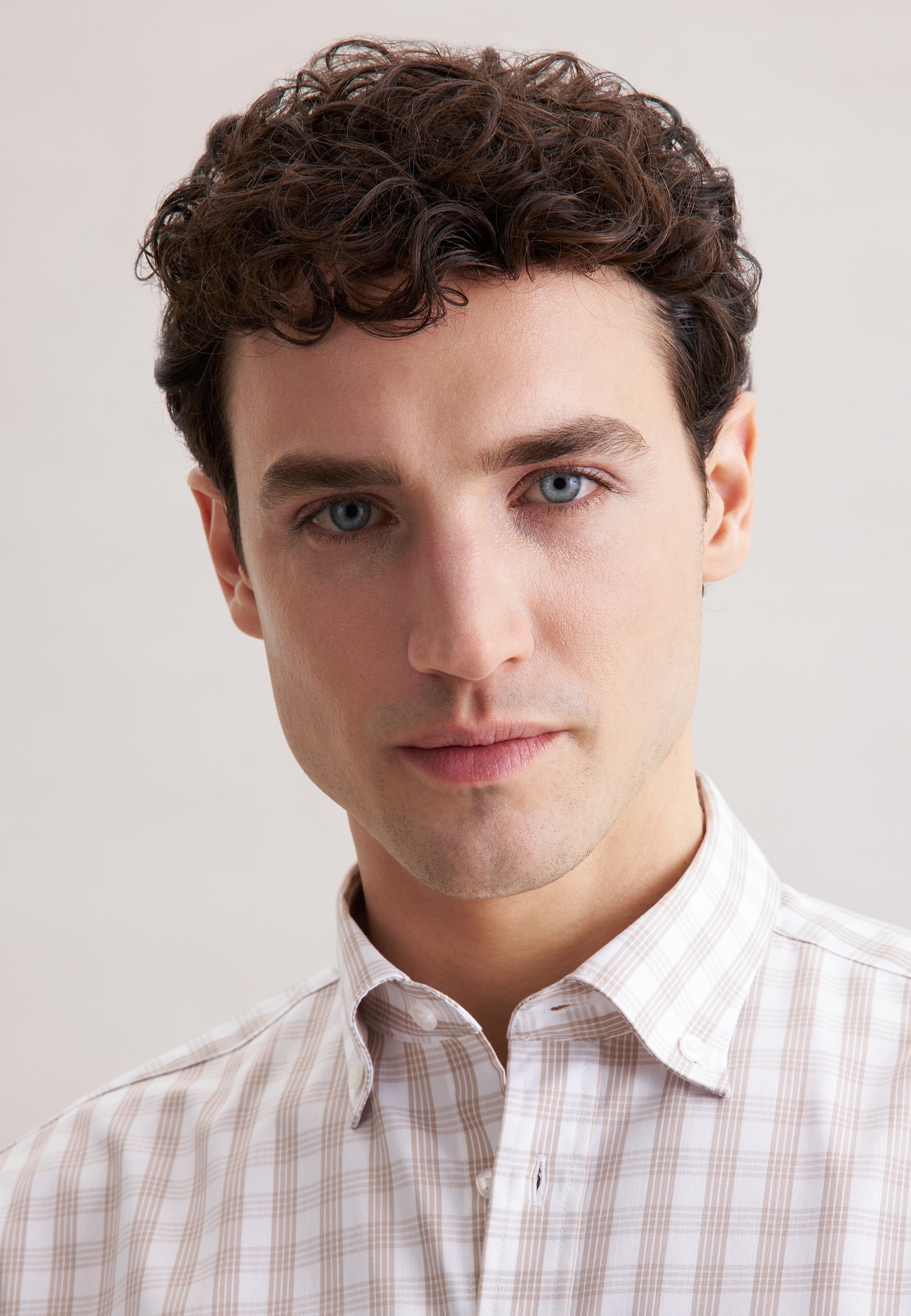 seidensticker Businesshemd »Regular« Regular 1/2 Button-Down-Kragen Karo