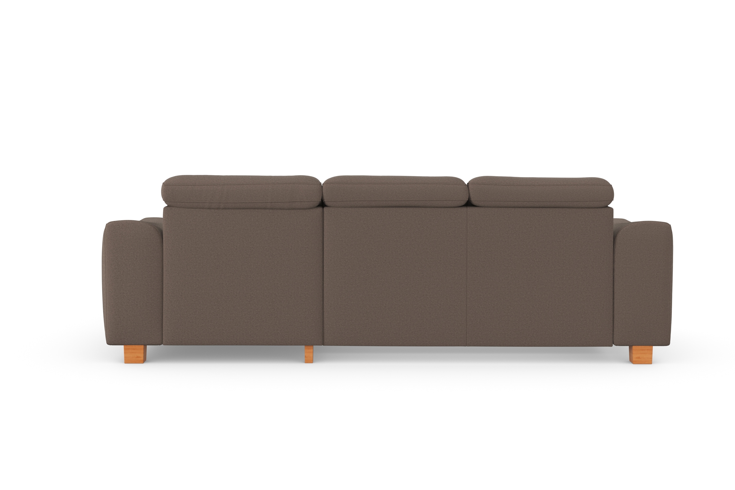 sit&more Ecksofa »Dundee L-Form«, mit Federkern und Massivholzfüßen, wahlweise mit Kopfteilverstellung
