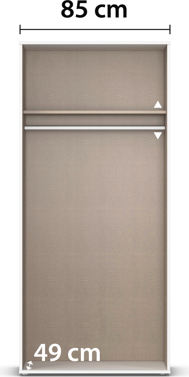 rauch Drehtürenschrank »Kleiderschrank Schrank Garderobe Wäscheschrank ESSEA 2-türig«, Breite 85 cm in schlichtem Design mit modernem Griff MADE IN GERMANY