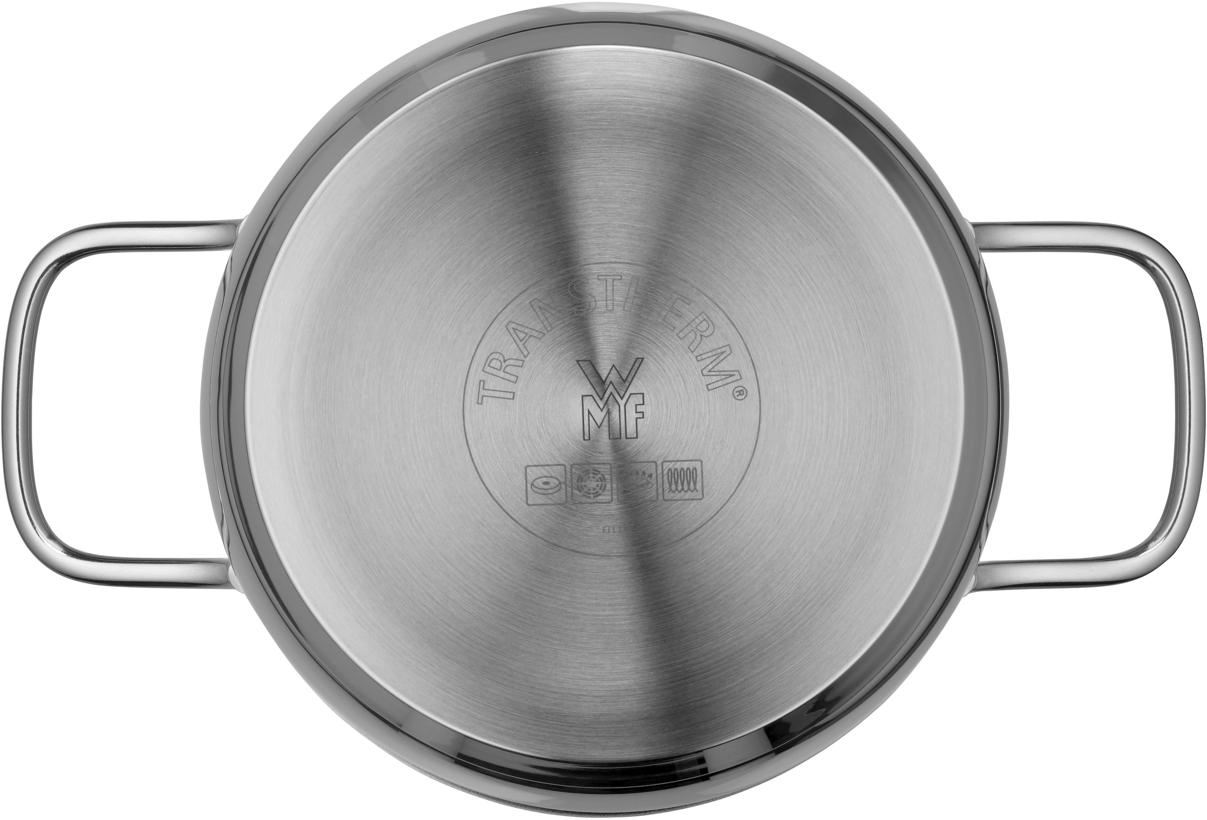 WMF Fleischtopf »Diadem Plus«, Cromargan® Edelstahl Rostfrei 18/10, (2 tlg.), breiter Schüttrand, außergewöhnliches Design, spülmaschinengeeignet