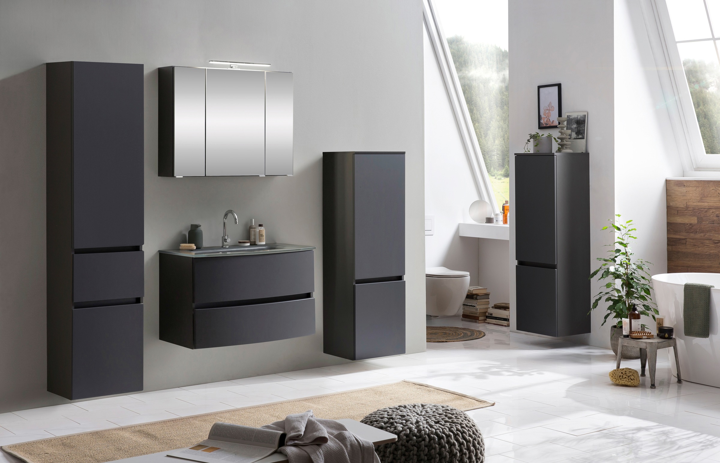 welltime Badezimmer-Set »Kaunas« Set, 4 Stk. tlg. günstig online kaufen