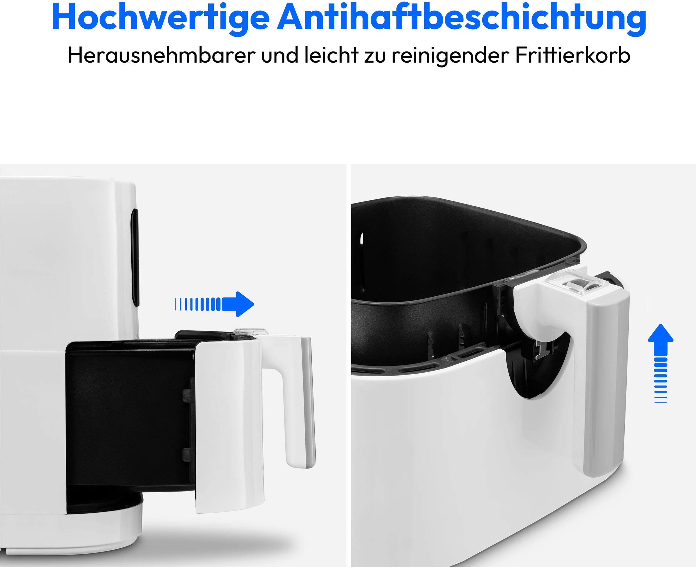 Medion® Heißluftfritteuse »MD11740  E40 XL, Nutzinhalt 5,2 L; Korb in Korb«, 2000 W, digitales Bedienfeld, 9 Automatikprogramme