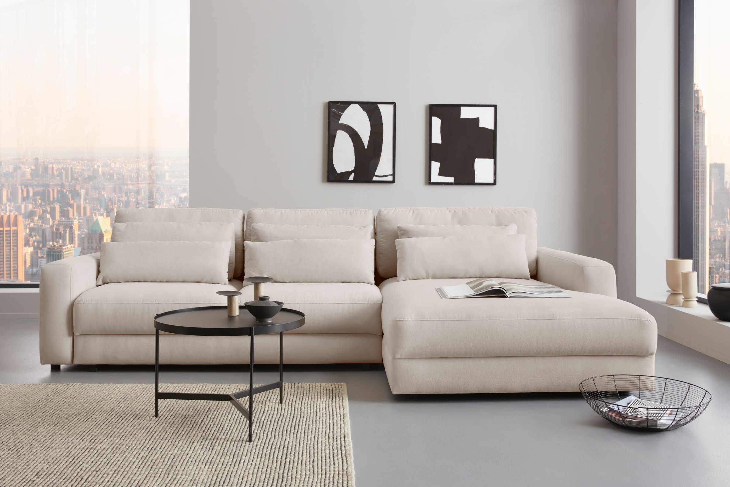Places of Style Ecksofa »Bloomfield, bequem und elegant, L-Form«, wahlweise günstig online kaufen