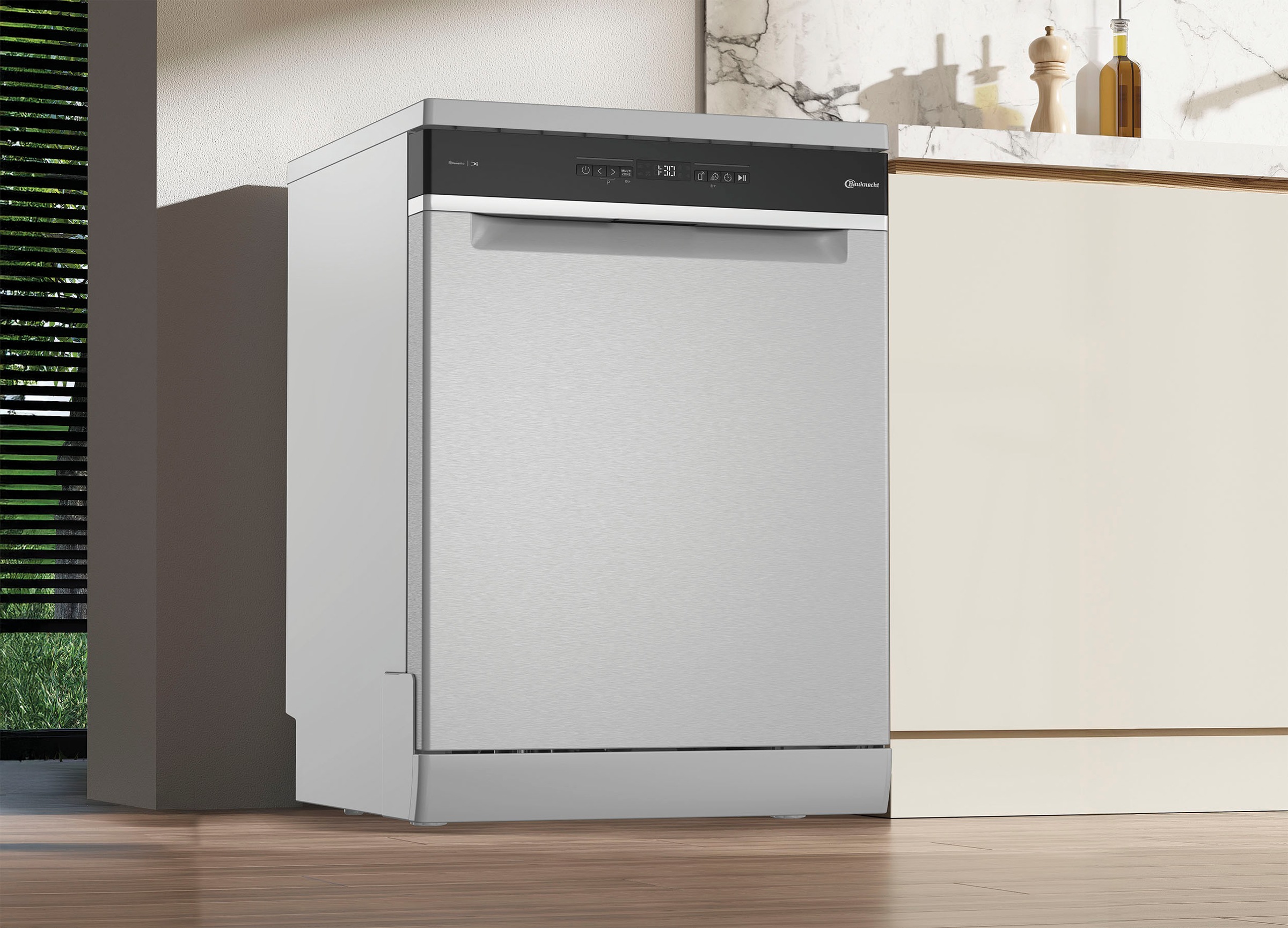 BAUKNECHT Standgeschirrspüler »OBFC Ecosilent2 8650« 8,9 l 14 tlg. Maßgedecke ActiveDry – automatische Türöffnung, 2+2 Herstellergarantie