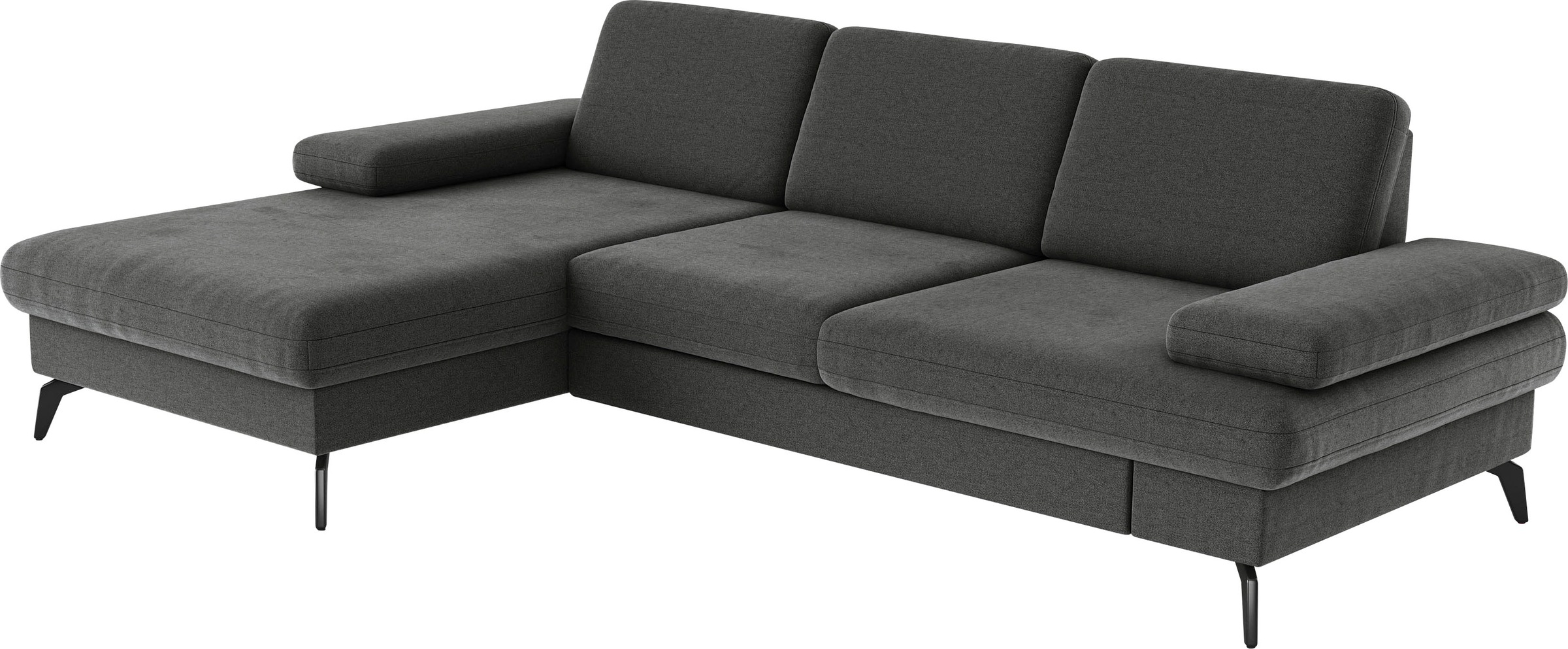 sit&more Ecksofa »Morris L-Form, inkl. Sitztiefenverstellung«, wahlweise mit Armteilverstellung, Bettfunktion & Bettkasten