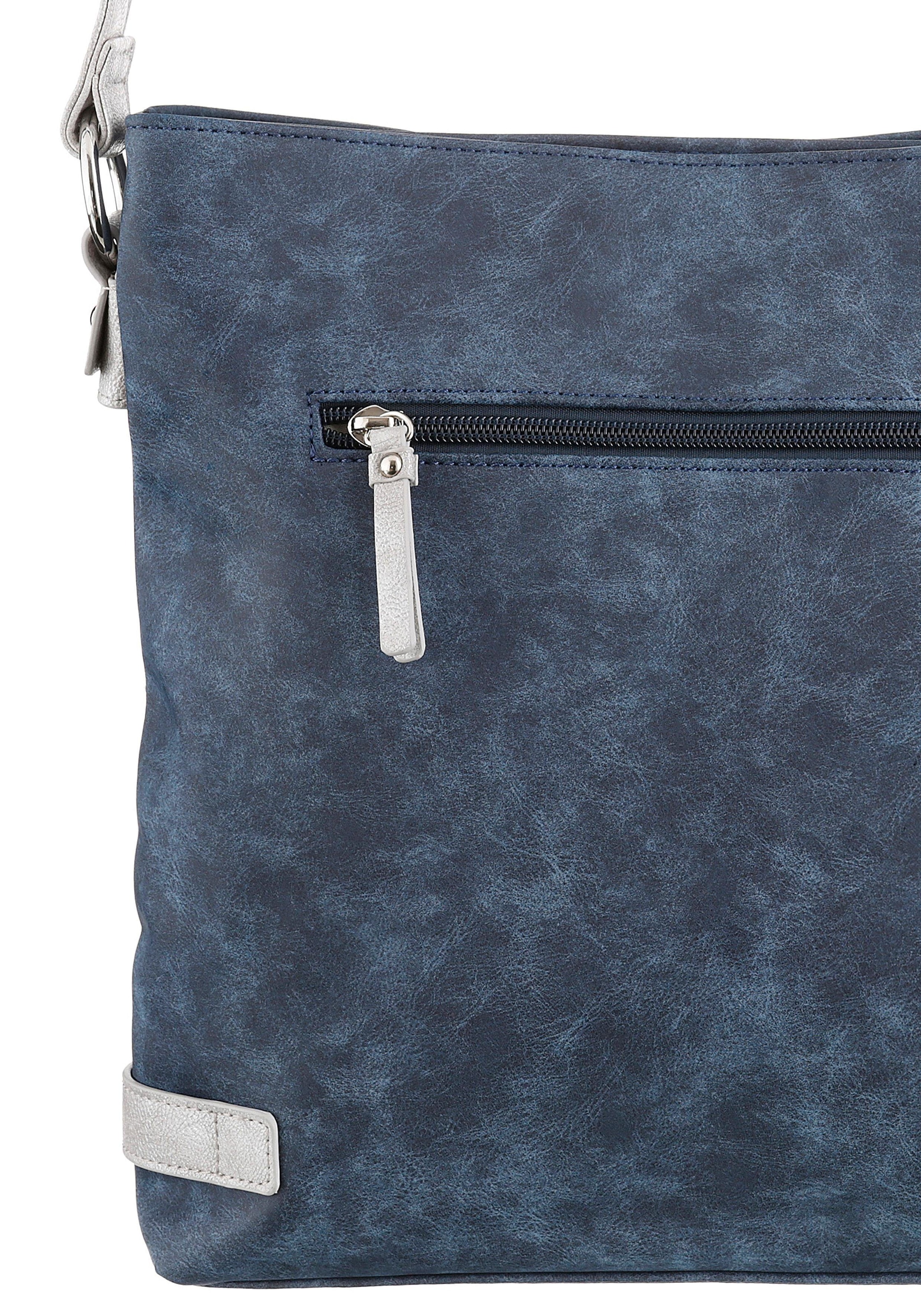 Rieker Umhängetasche, Schultertasche, Damen-Tasche mit praktischem Reißverschluss-Rückfach