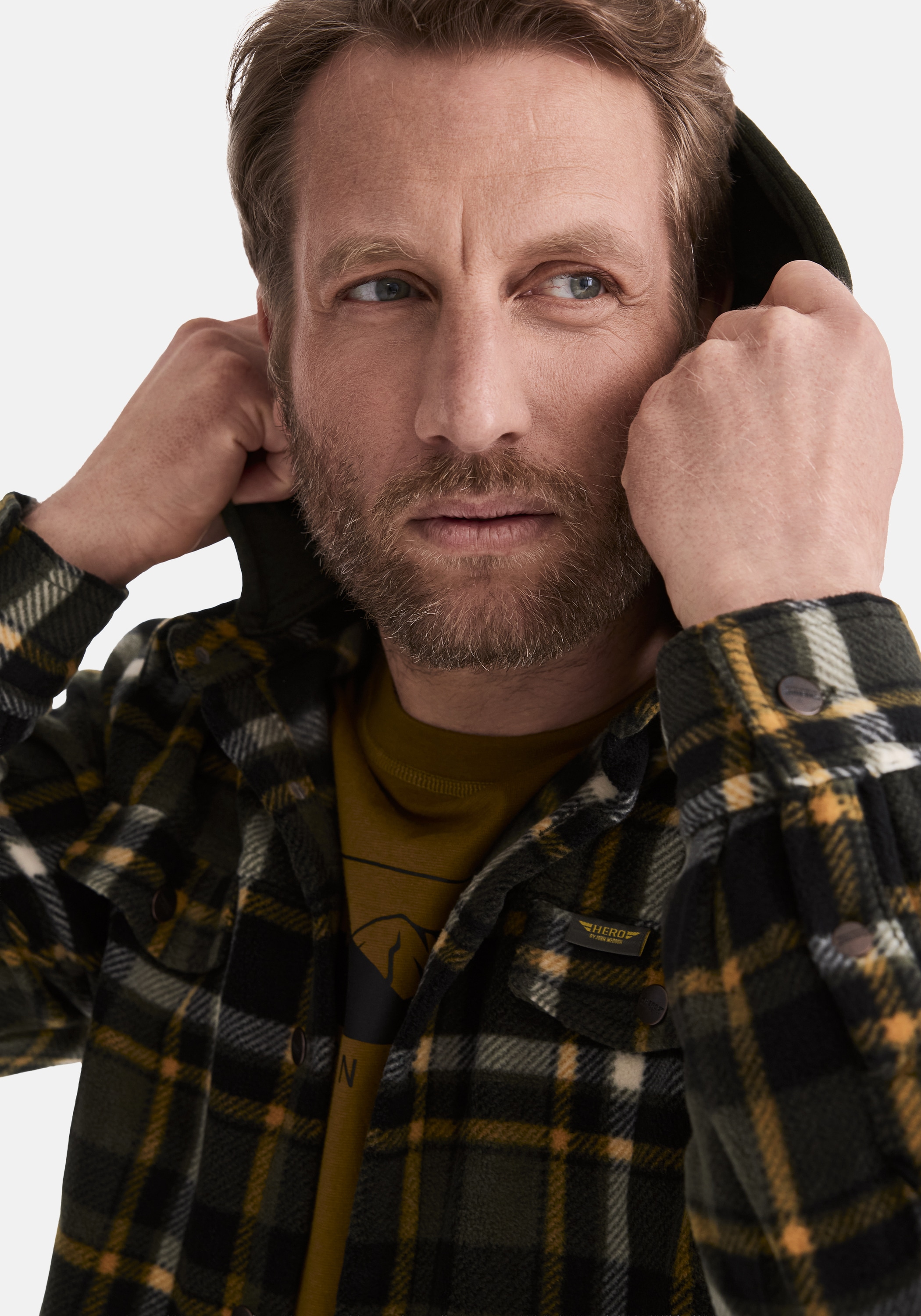 HERO by John Medoox Kapuzenhemd »HUNTER Workwear Arbeitshemd mit Kapuze« Arbeitshemd mit Kapuze Funktionsqualität für Herren